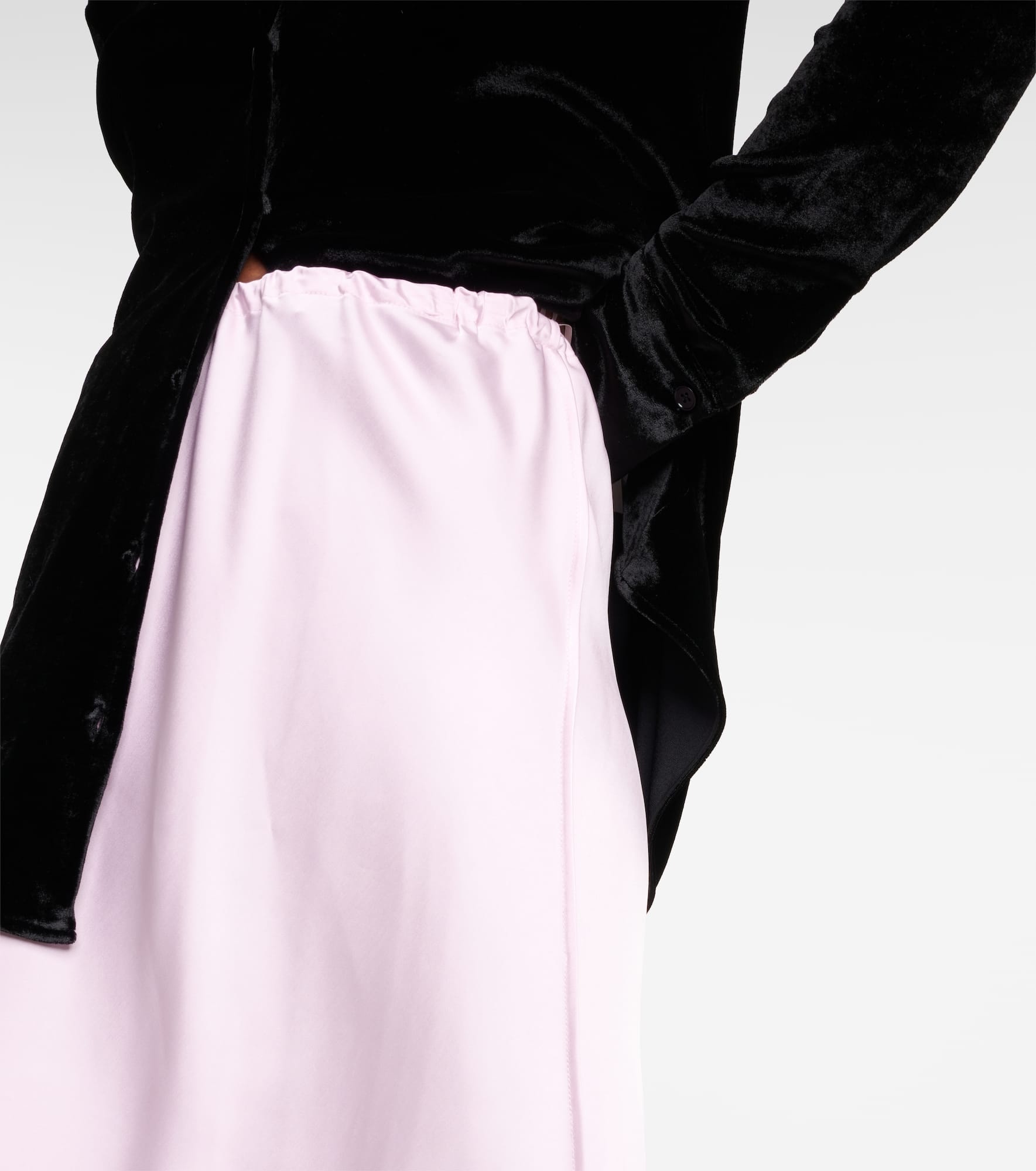 Satin midi skirt - 4
