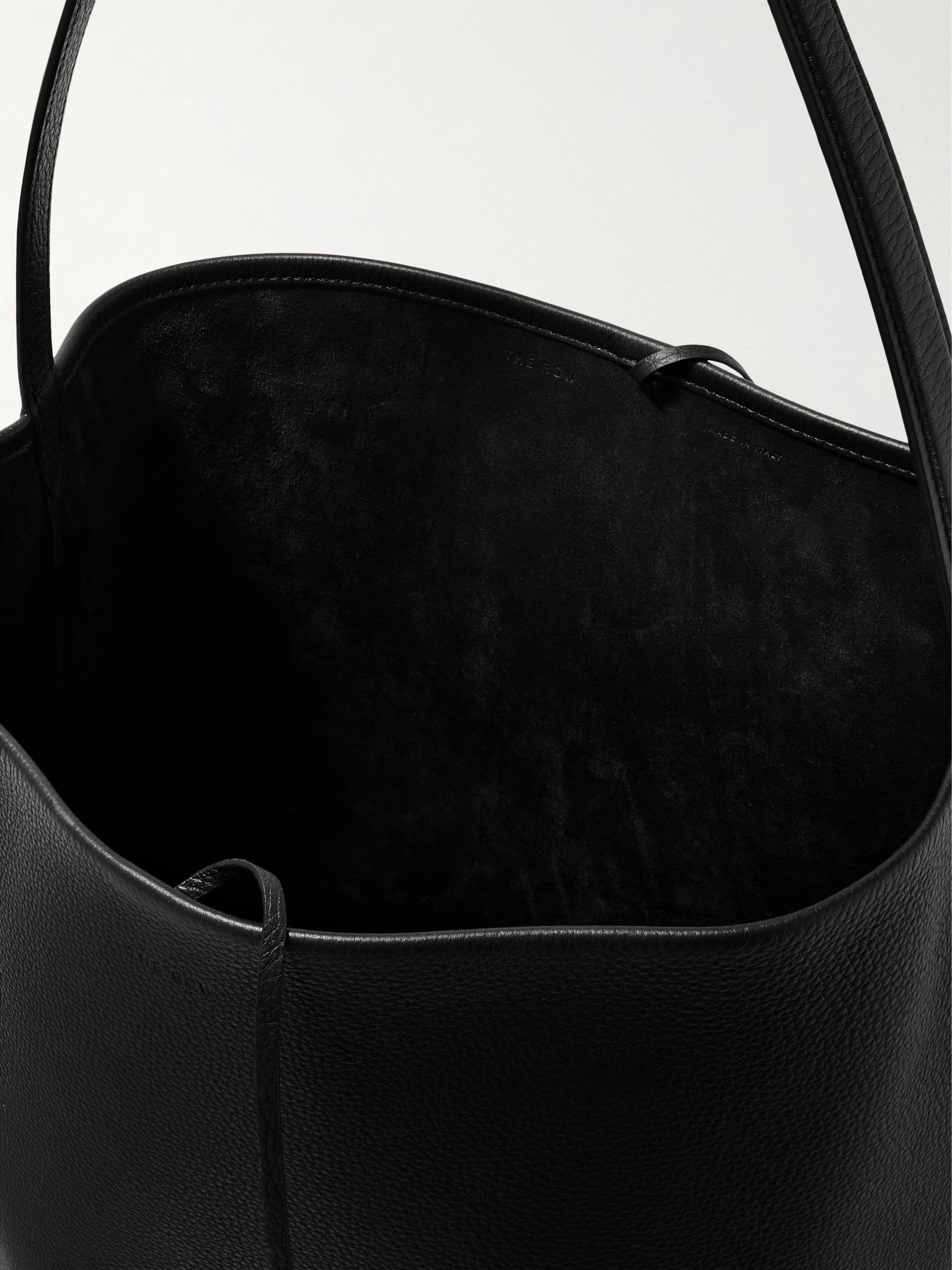 N/S Park Large Full-Grain Leather Tote Bag Black - 5
