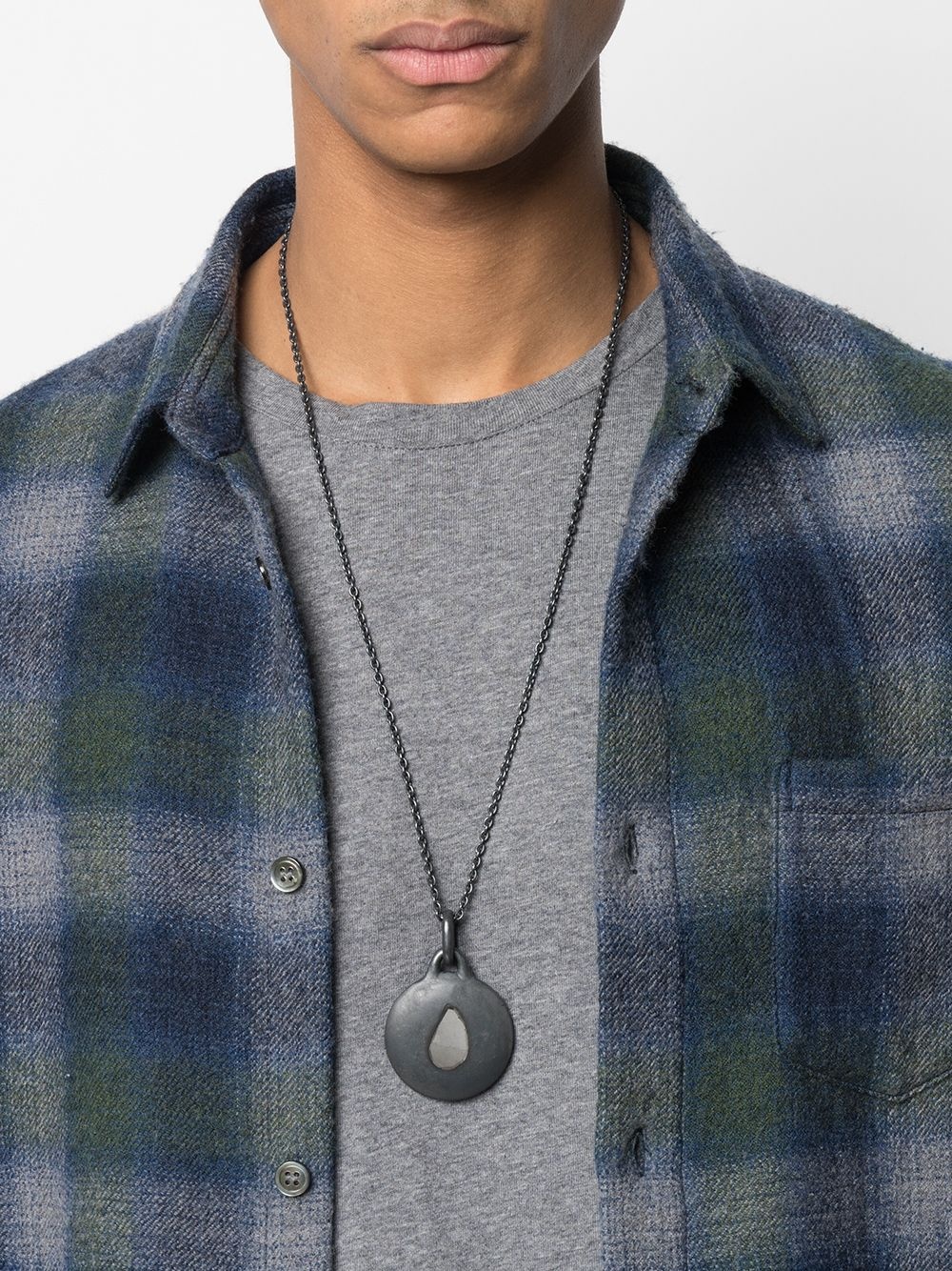 Disk diamond necklace - 2