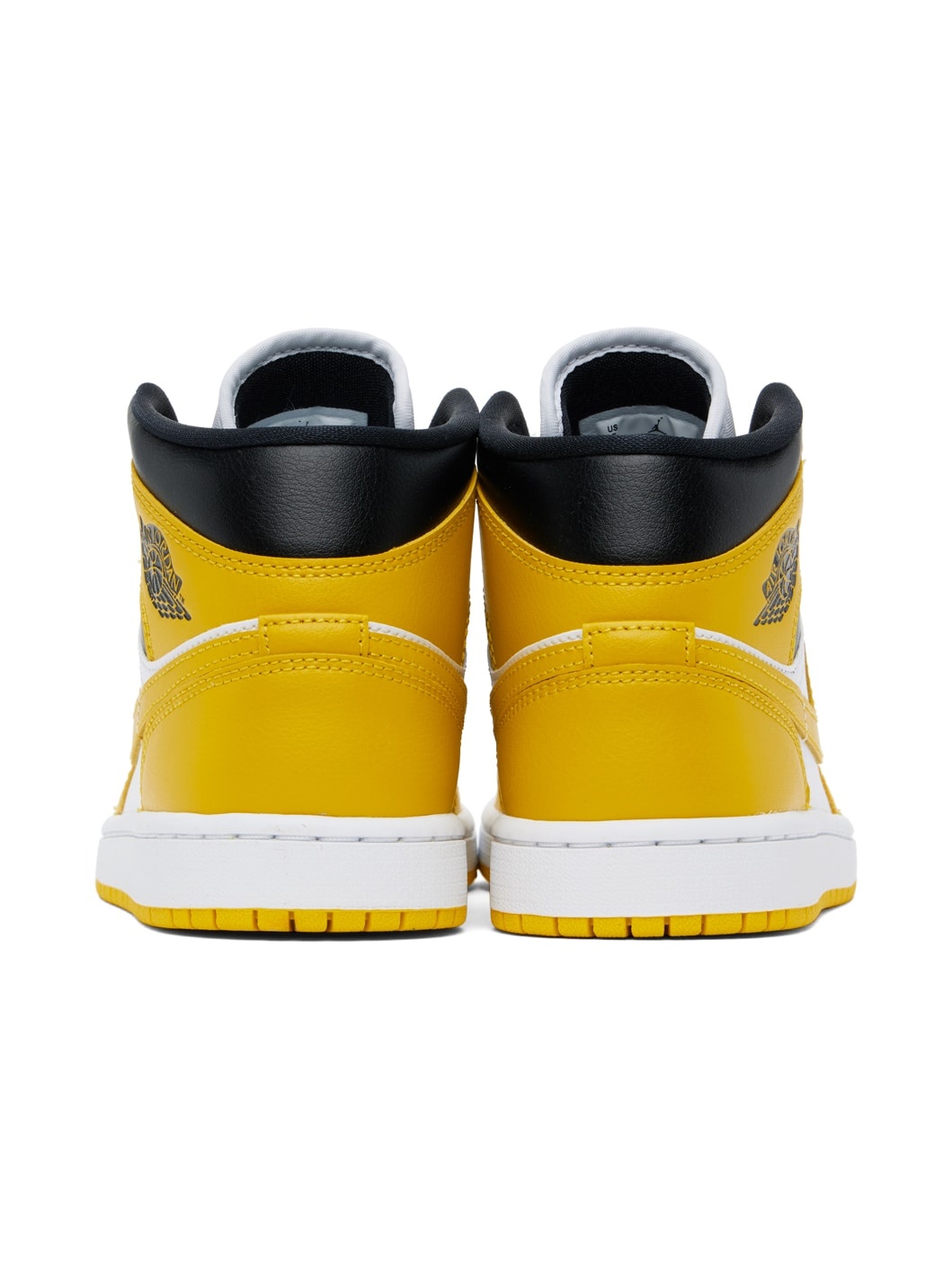 White & Yellow Air Jordan 1 Mid Sneakers - 2