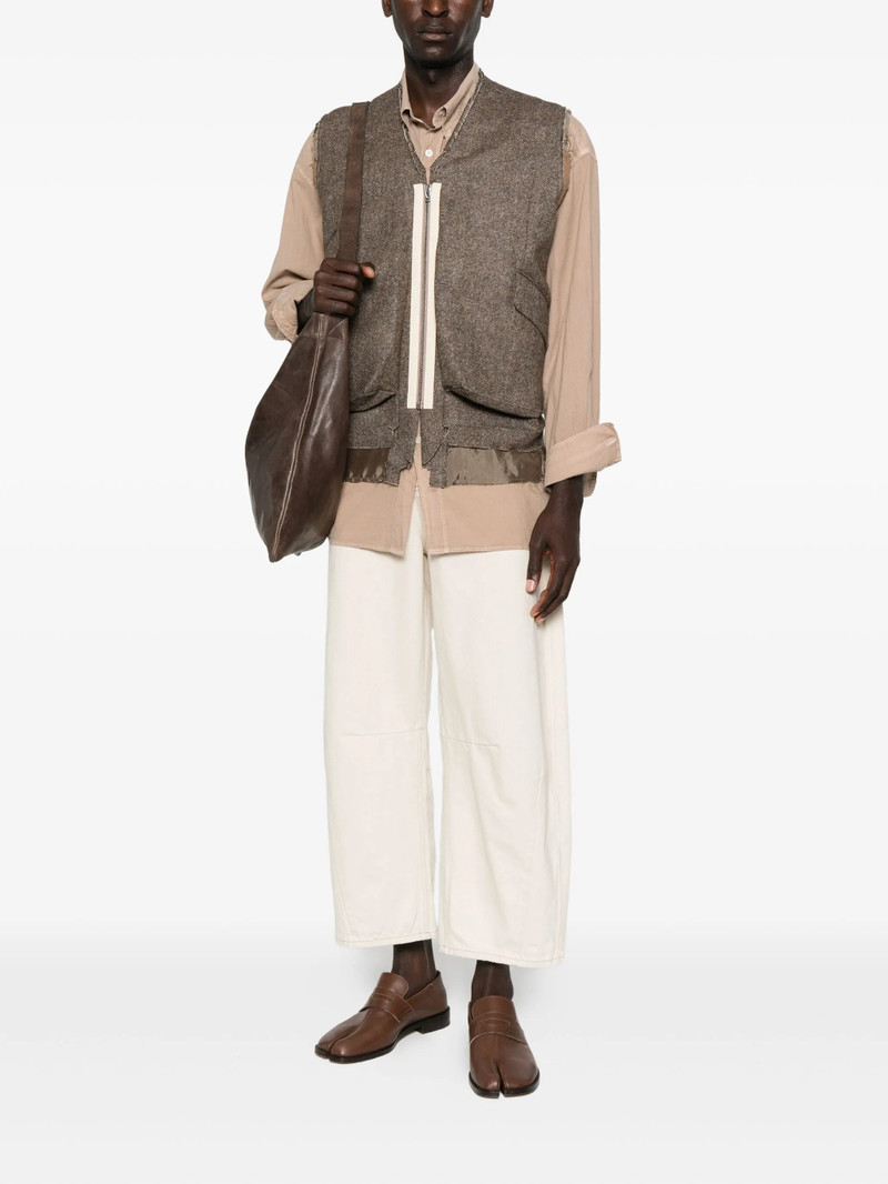 Maison Margiela Maison Margiela Pocket-detail Frayed-edge Gilet outlook