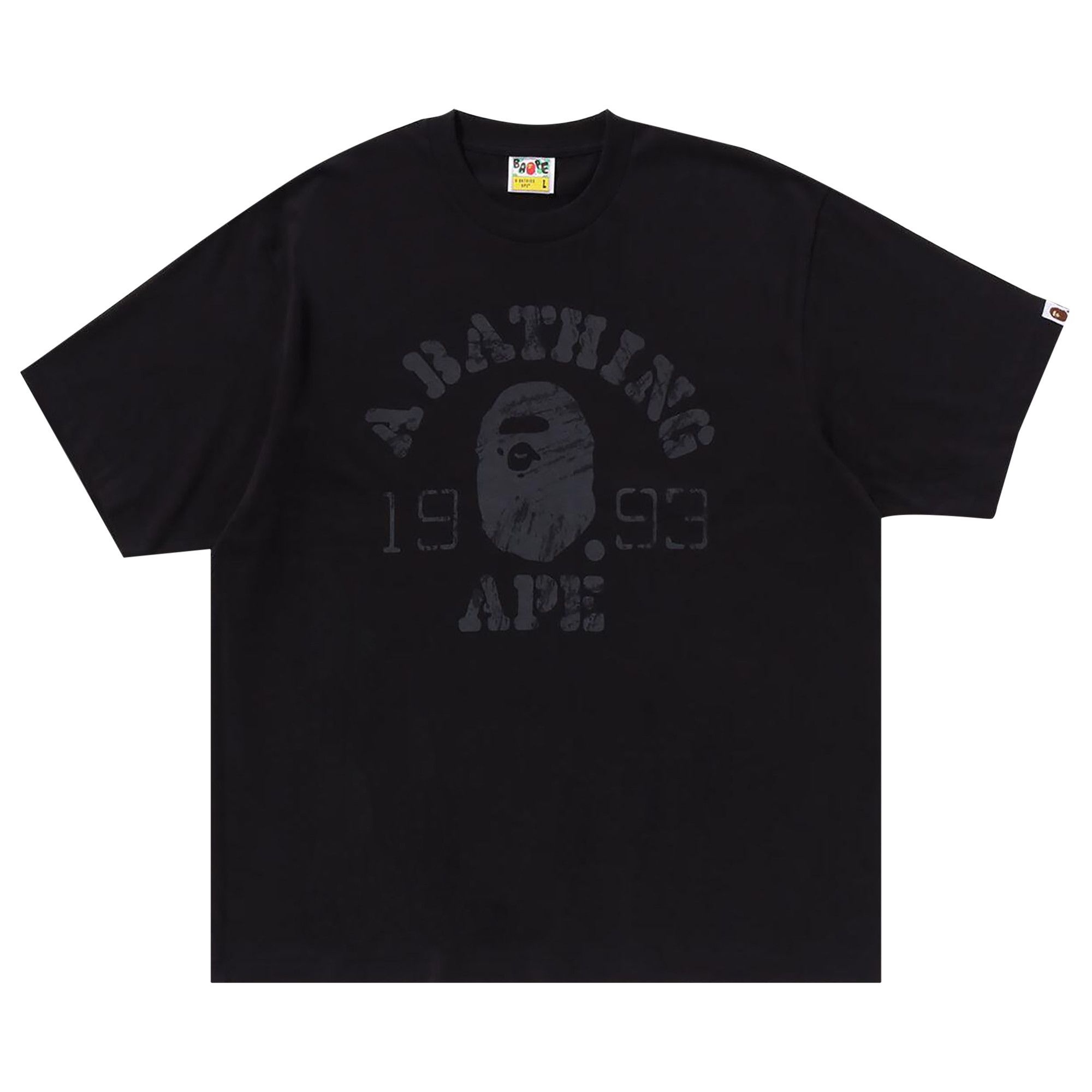 BAPE Screen Print College Relaxed Fit Tee 'Charcoal' - 1