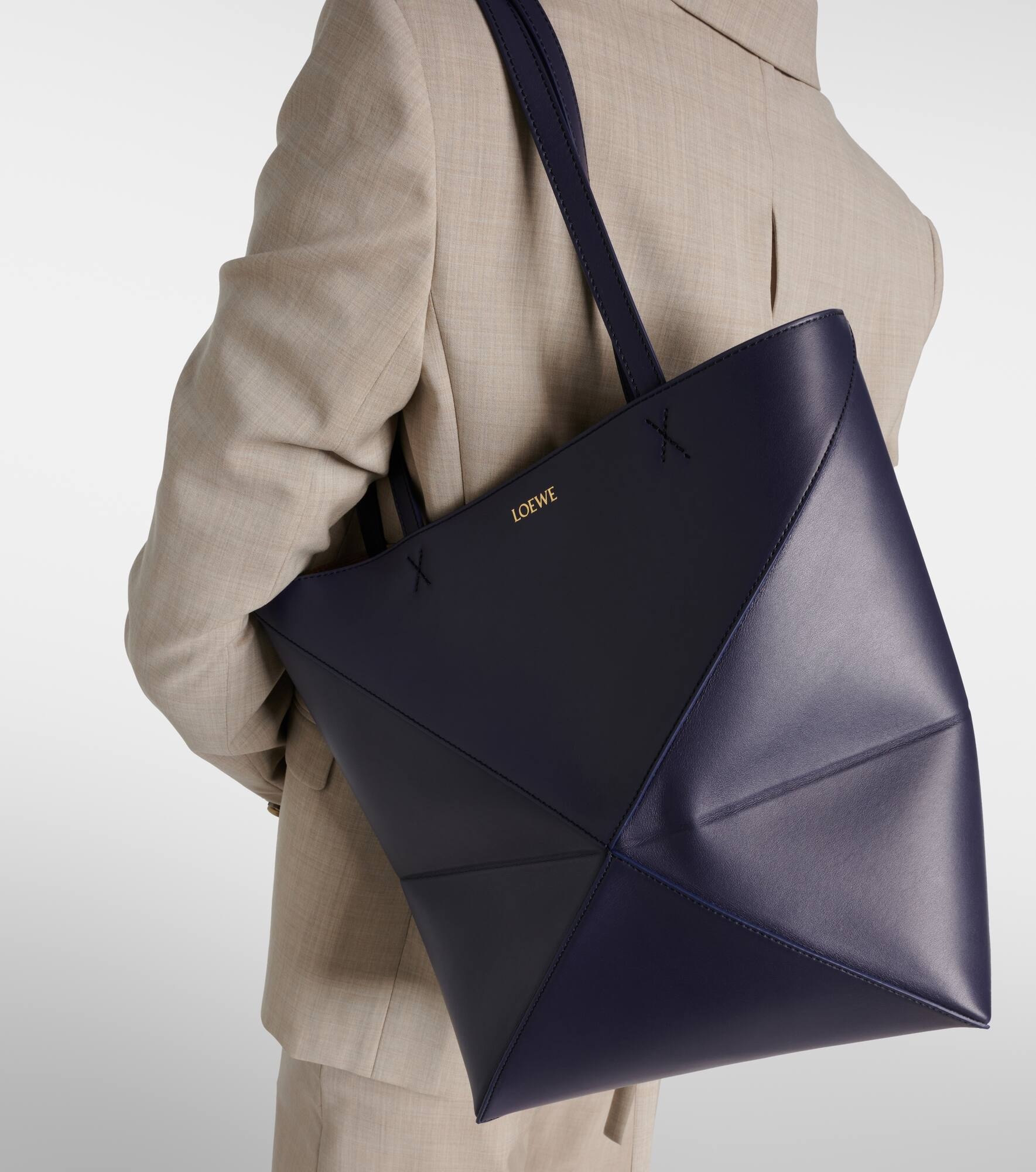 Puzzle Fold leather tote bag - 7