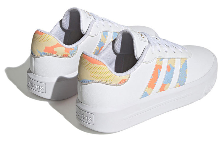 (WMNS) adidas neo Court Platform 'White Blue Orange' H06298 - 4