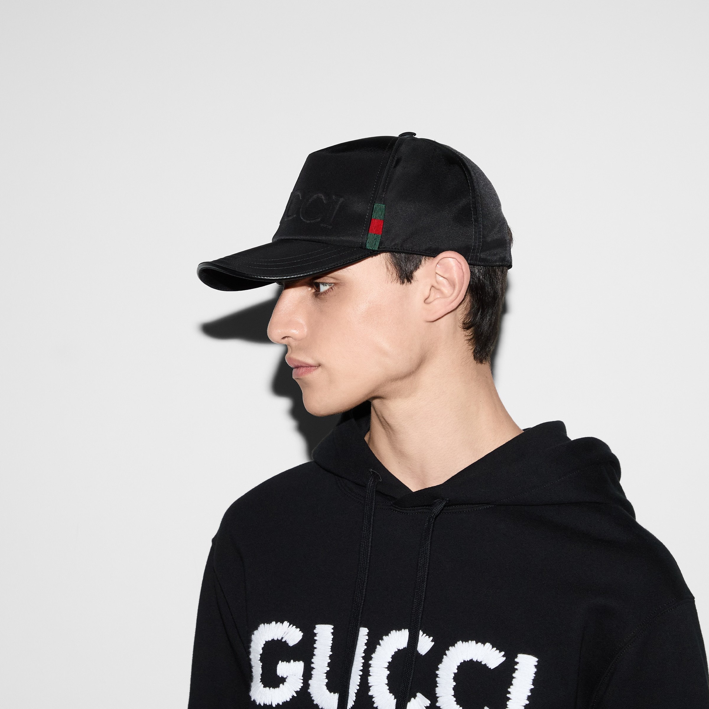 Nylon baseball hat with Gucci logo - 3