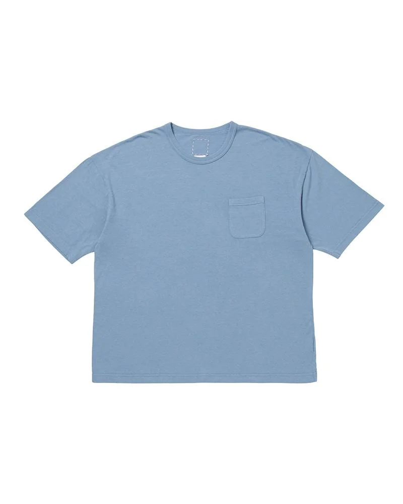 EX JUMBO TEE S/S DMGD LT.BLUE - 1
