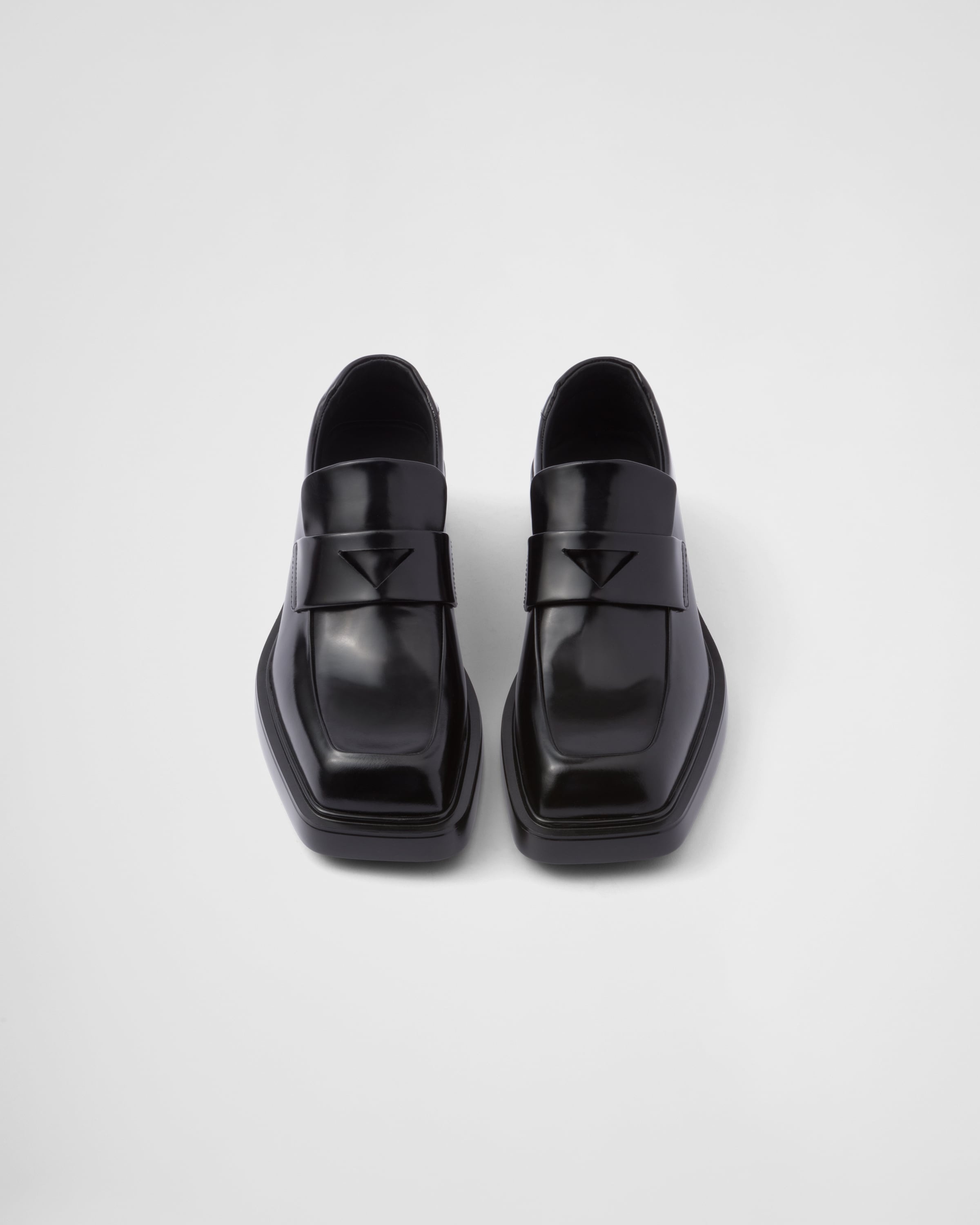 Brushed leather loafers - 4