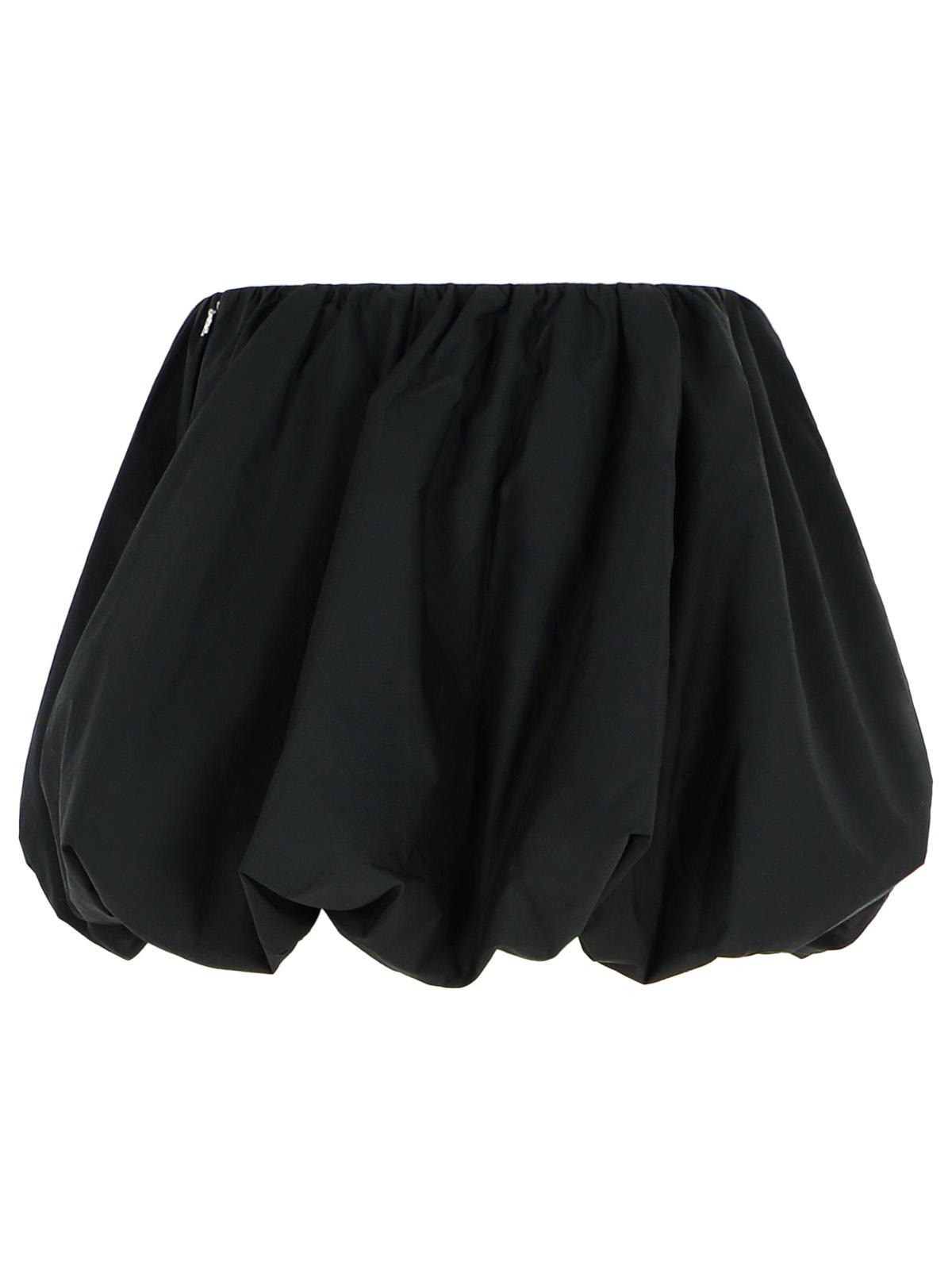 Rotate 'Balloon' Black Cotton Miniskirt Women - 3