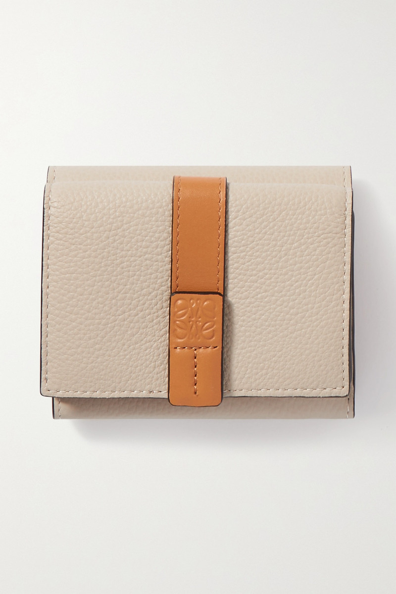Two-tone textured-leather wallet - 1