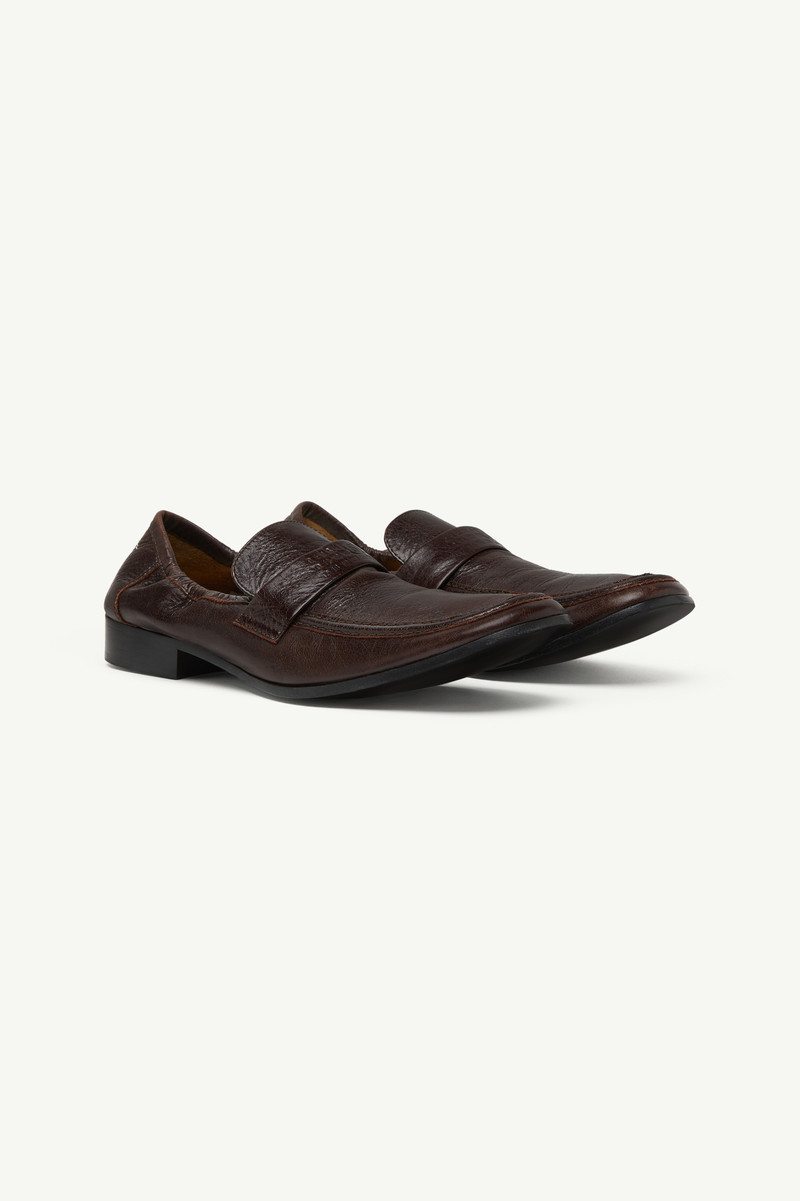 MM6 Maison Margiela Swing-toe leather loafers outlook