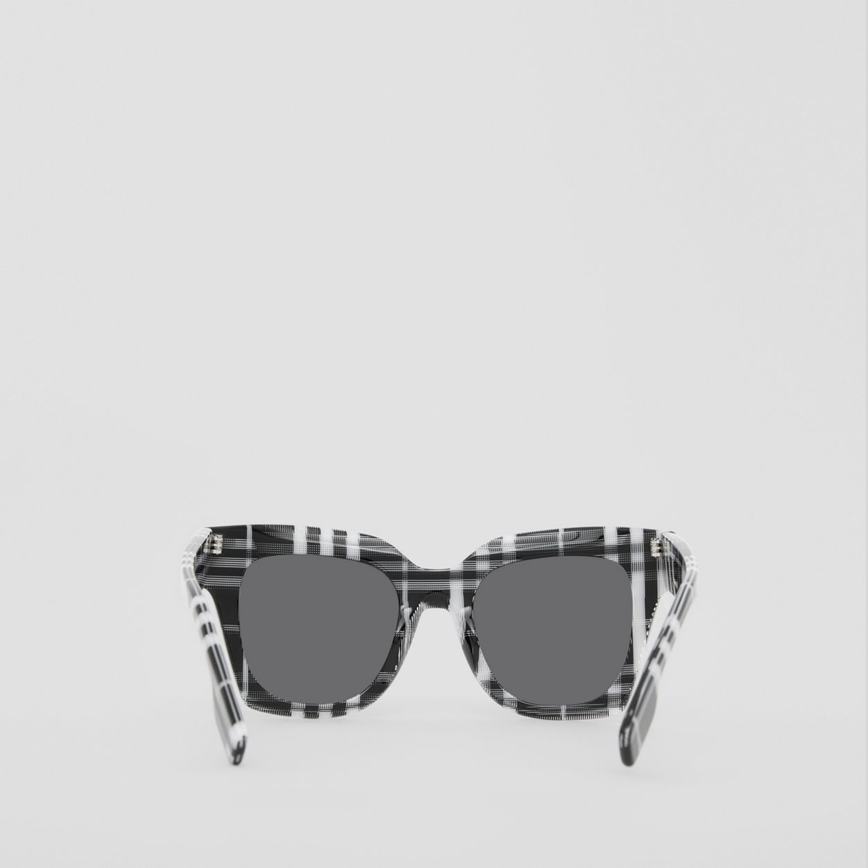 Check Bio-acetate Square Frame Sunglasses - 6