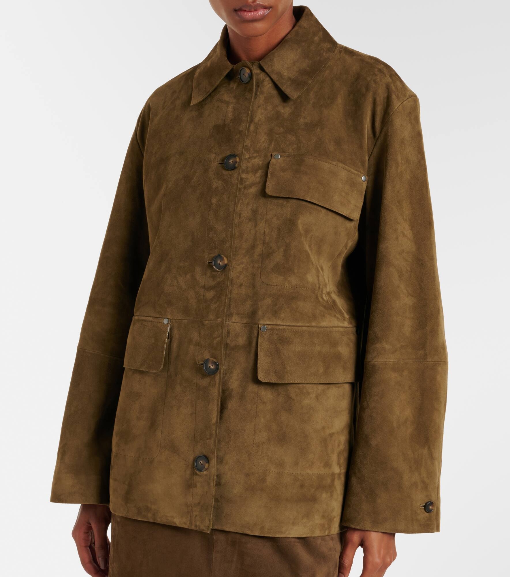 Oversized suede jacket - 6