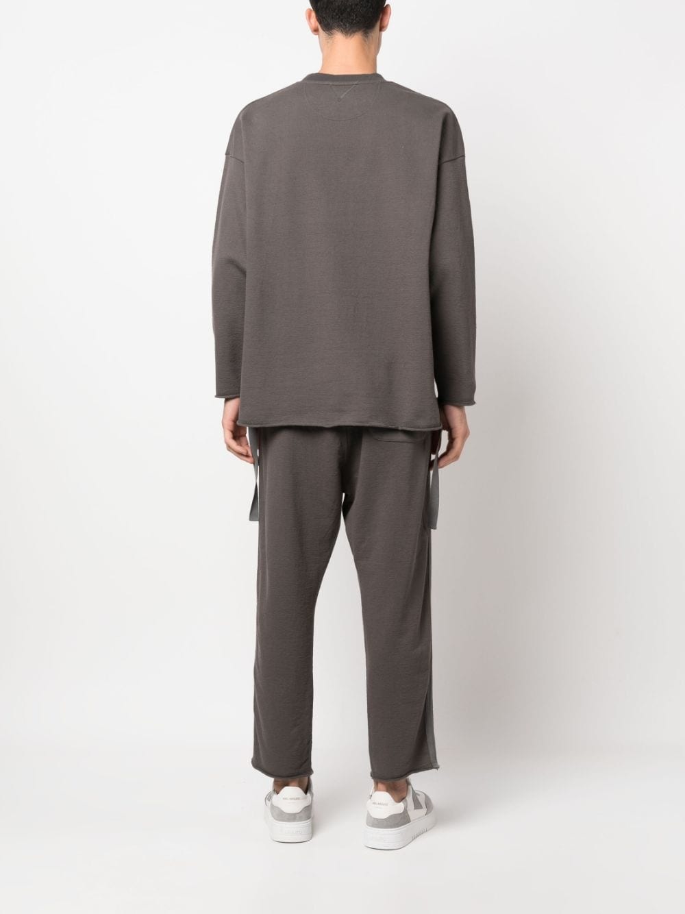 logo-print draped-strap sweatshirt - 4