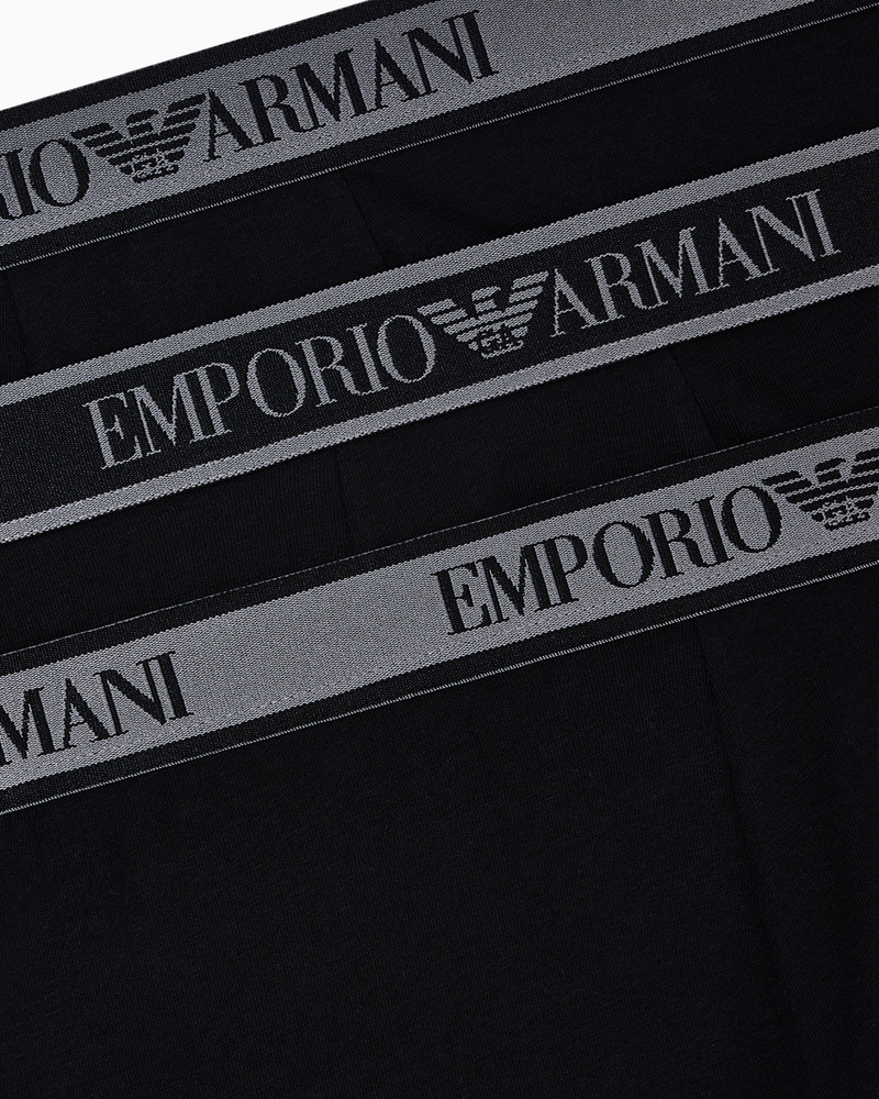 EMPORIO ARMANI THREE-PACK OF BOXER BRIEFS WITH CORE LOGO WAISTBAND outlook