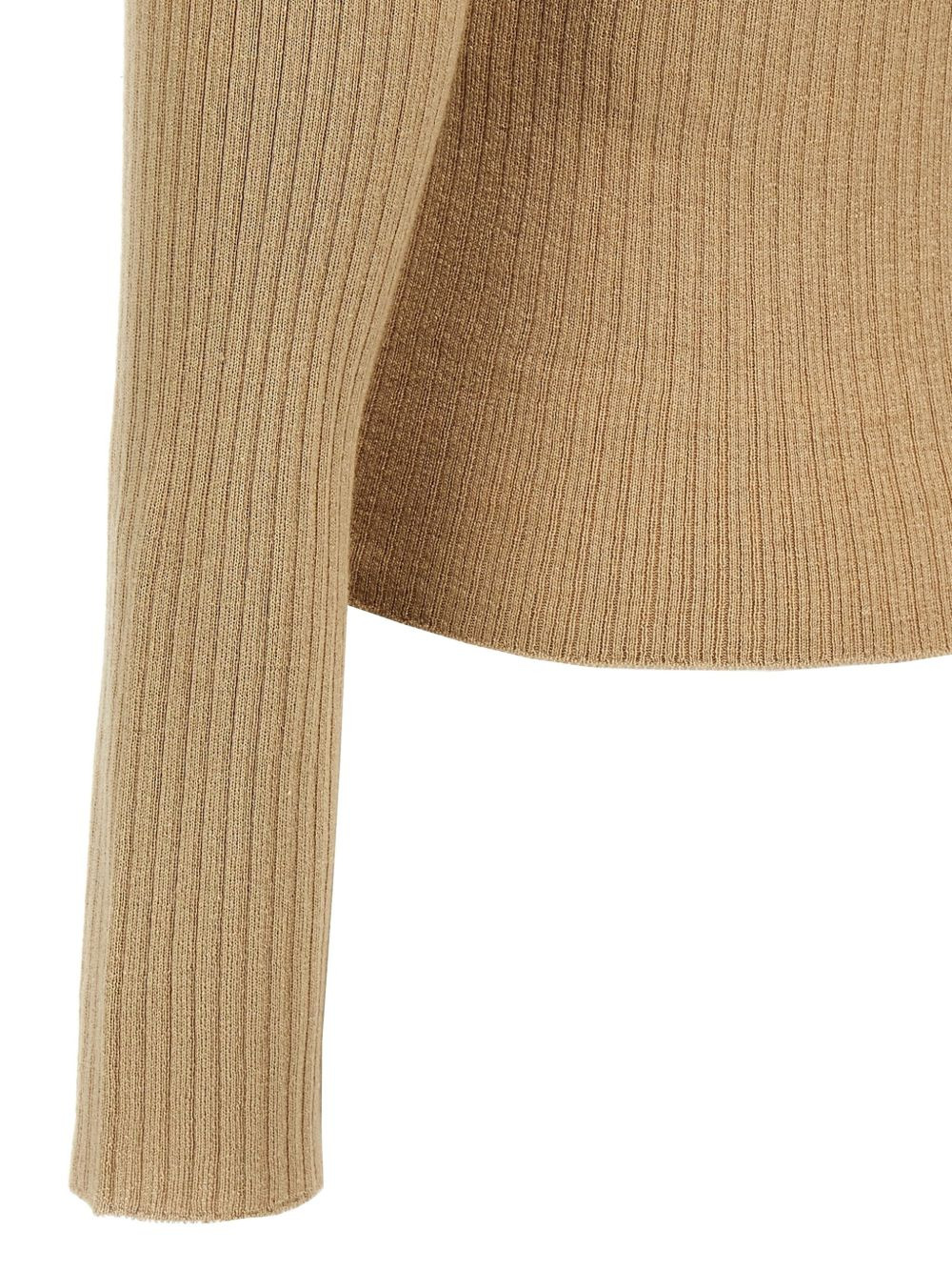 ribbed v-neck sweater - 4