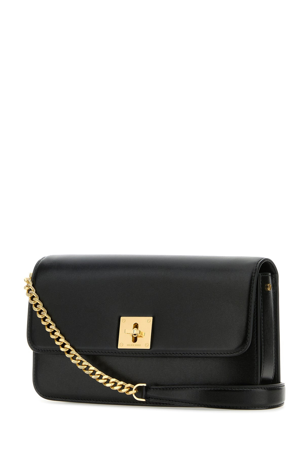 Black leather Gioia clutch - 2