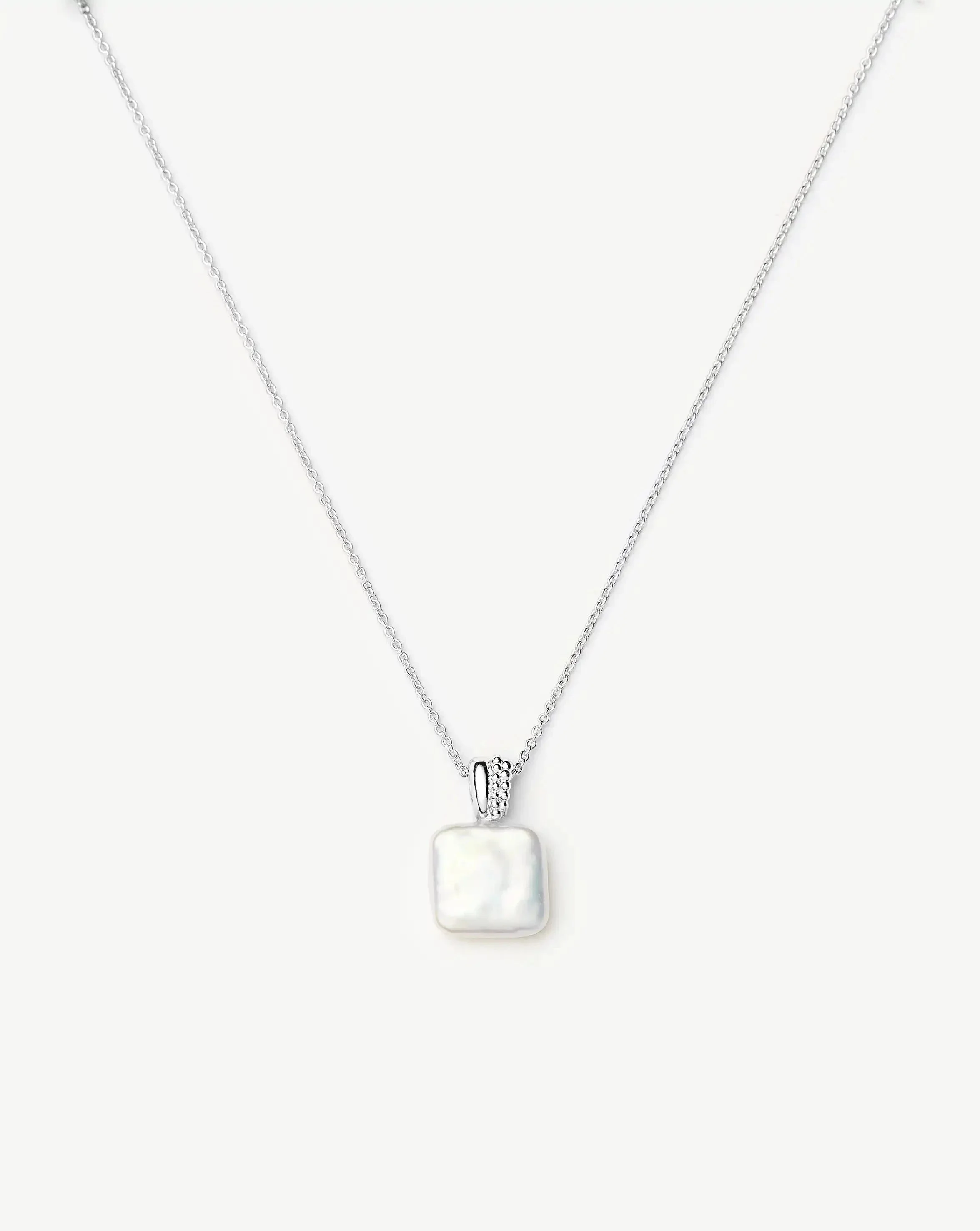 Square Pearl Baya Pendant Necklace - 1