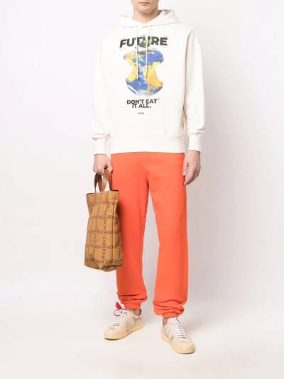 MSGM World Apple organic-cotton hoodie outlook