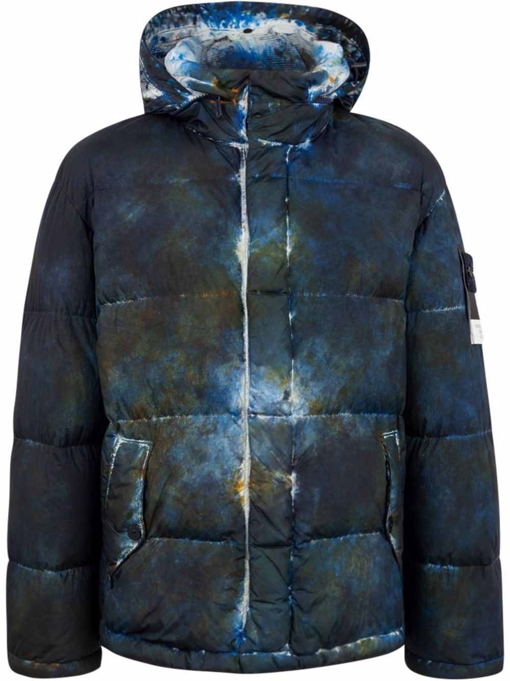 x Stone Island painted padded jacket - 1