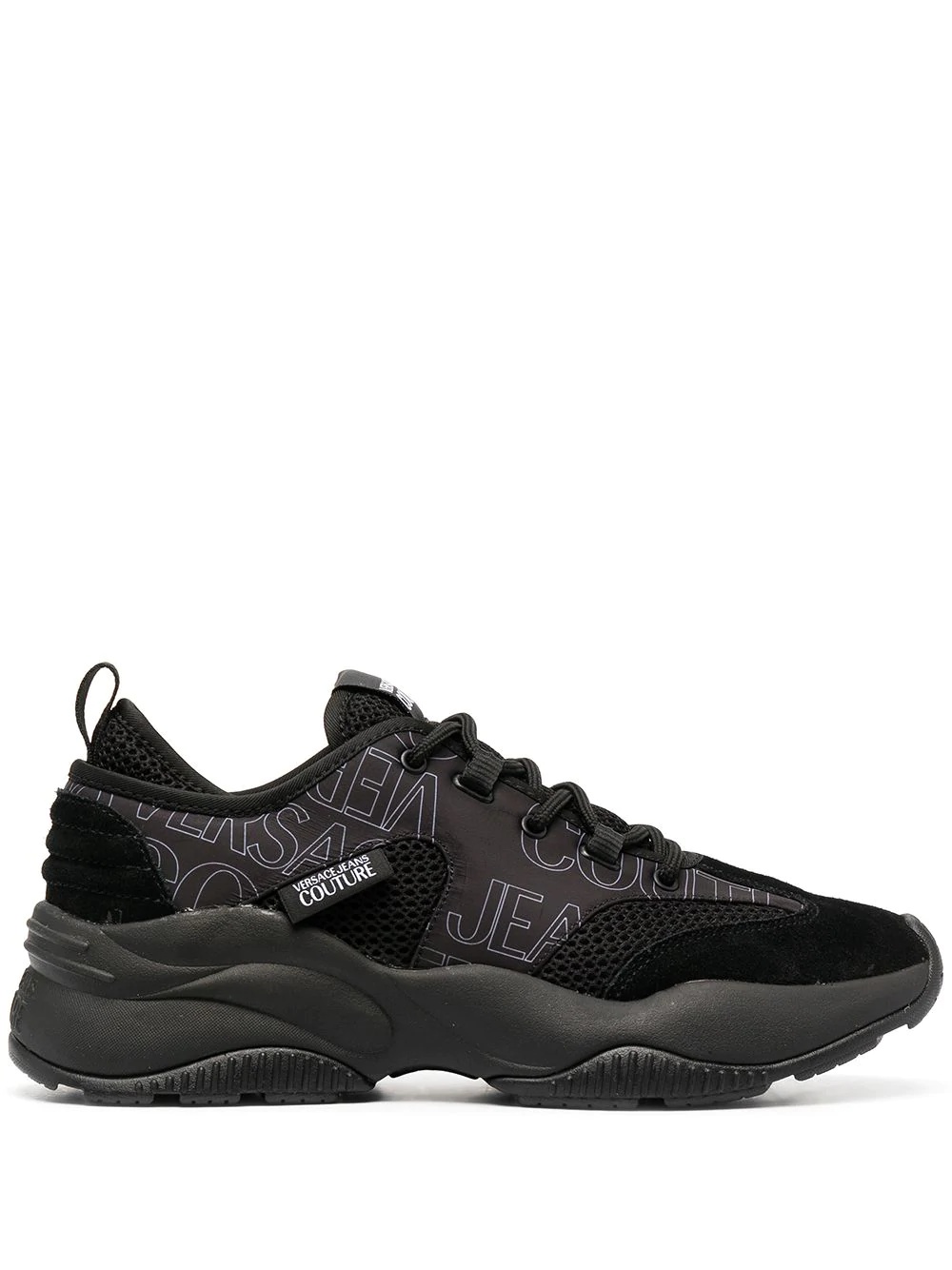 baroque-print chunky sneakers - 1