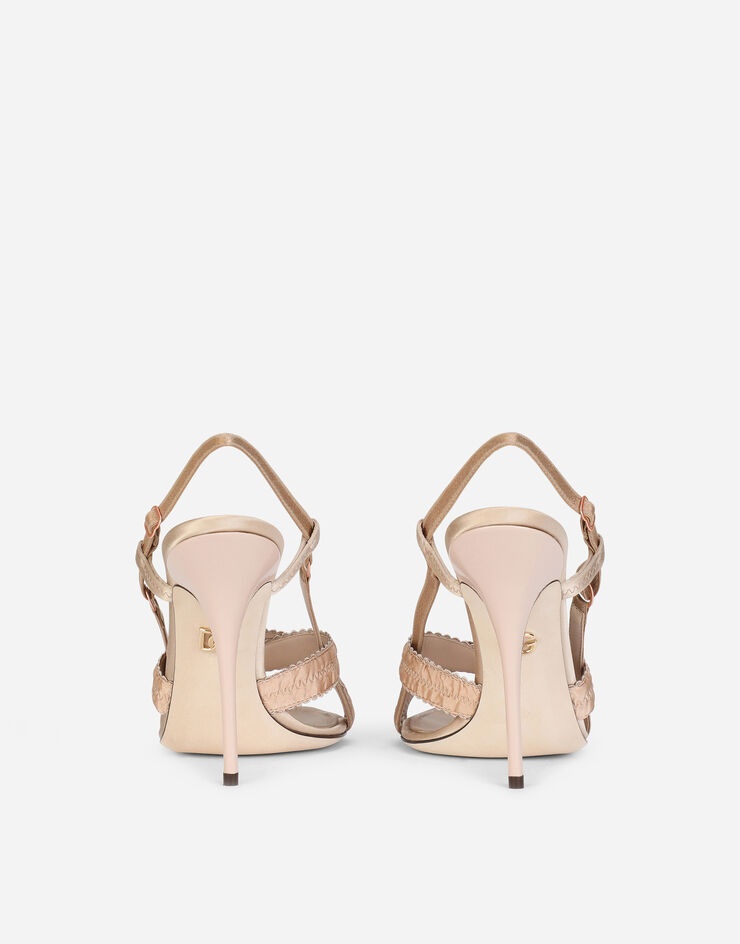 Corset-style satin sandals - 3