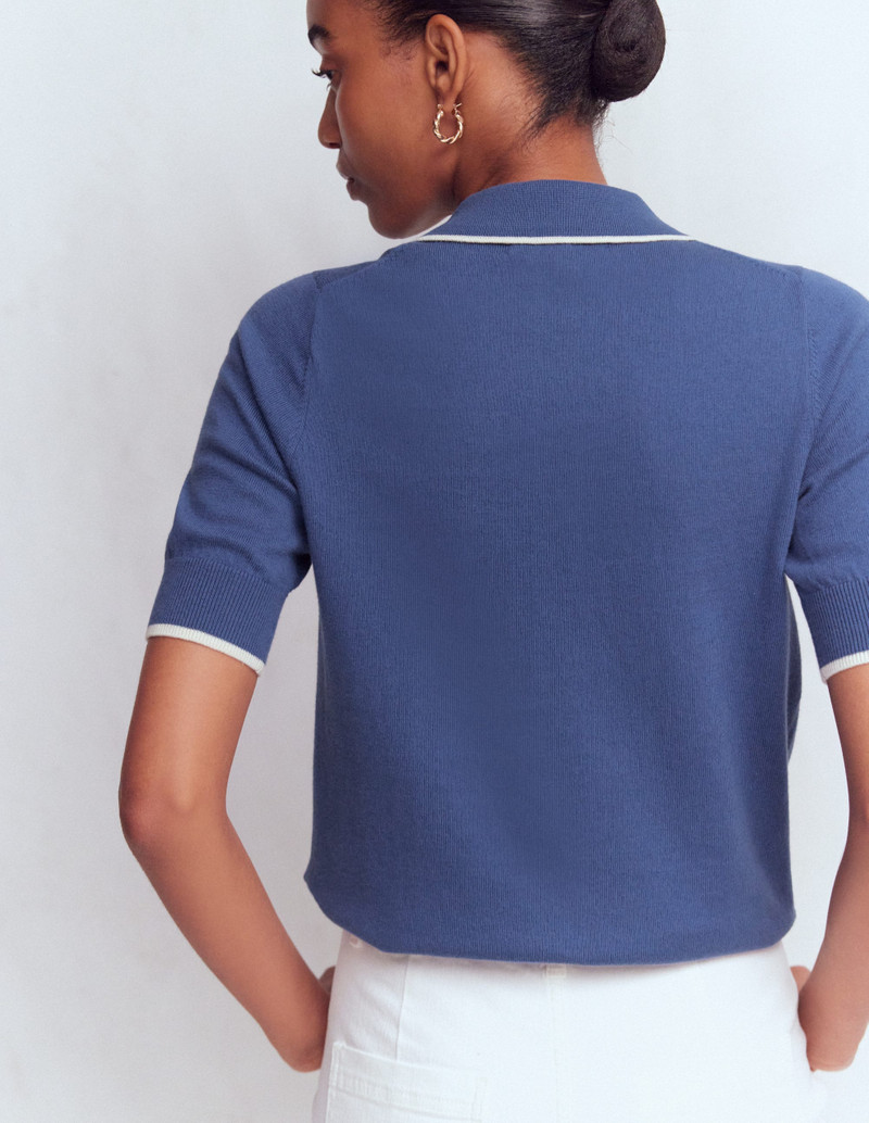 Liz Henley T-Shirt-True Navy 4