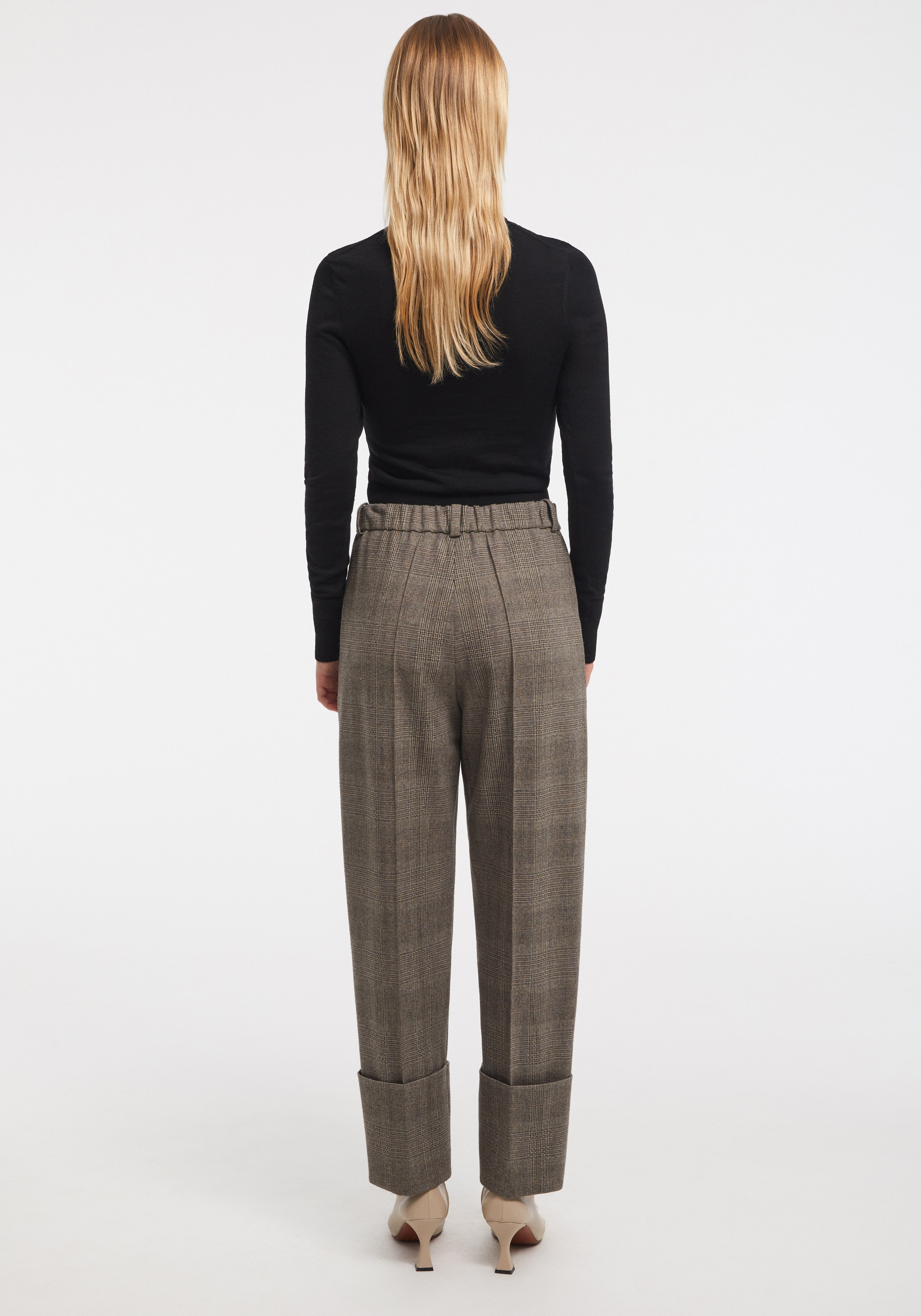 WENDERS
Checkered cuffed straight-leg suiting pants - 2