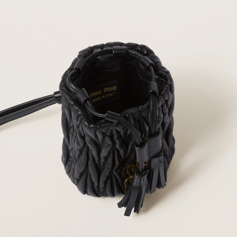 Miu Miu Matelassé nappa leather micro bag outlook