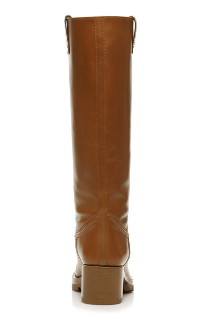 Chloé Mallo Leather Boots brown outlook