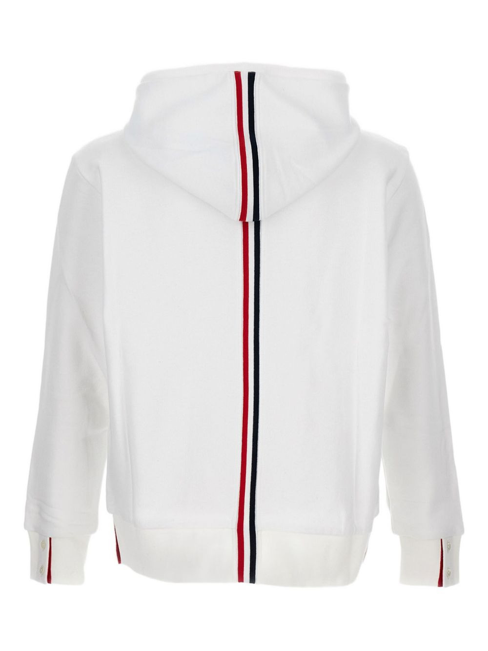 Center-Back Stripe Loopback Hoodie - 2