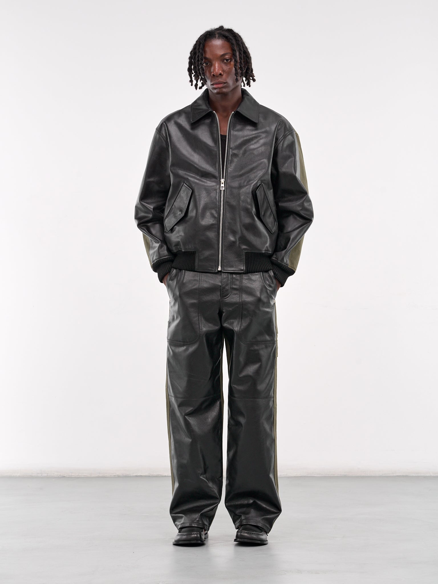 Nappa & Cotton Hybrid Cargo Trousers - 6