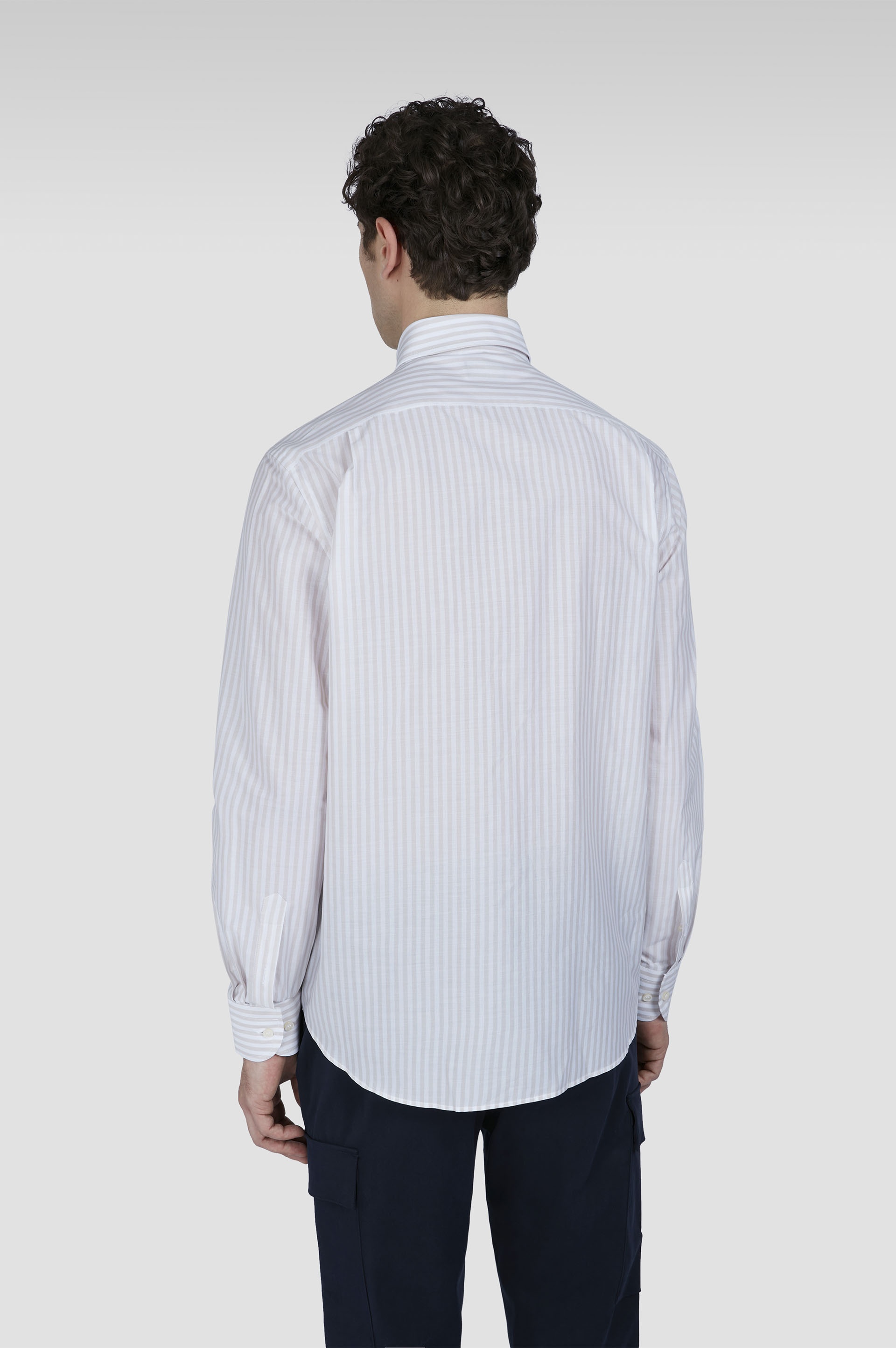 COTTON SHIRT WITH STRIPED PATTERN - 3