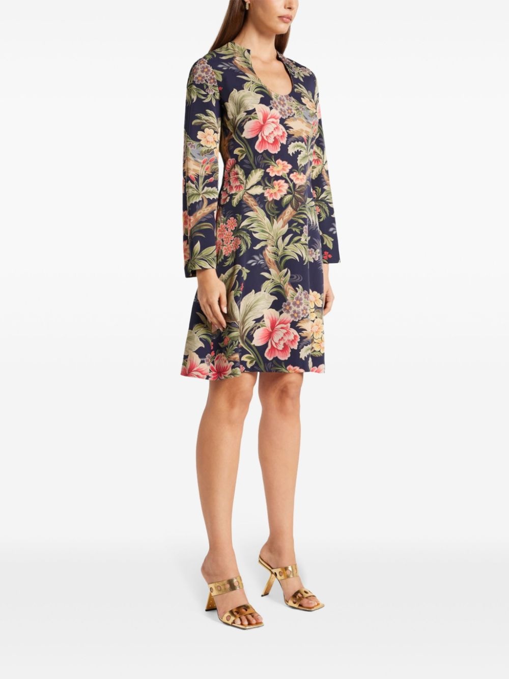 floral-print minidress - 3