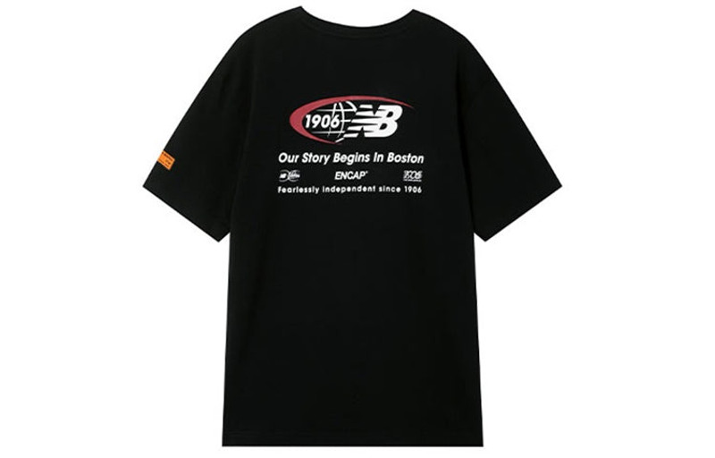 New Balance New Balance Athleisure Casual Sports Round Neck Pullover Short Sleeve Couple Style Black NEA34013-BK outlook