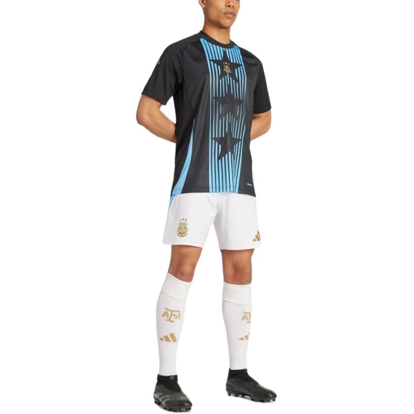 adidas Argentina Pre-Match Soccer Jersey Asia Sizing 'Black Blue' IW5363 - 3