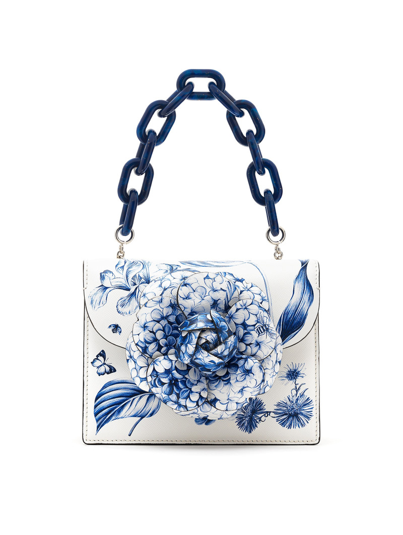 Oscar de la Renta FLORAL TOILE PRINTED MINI TRO BAG outlook