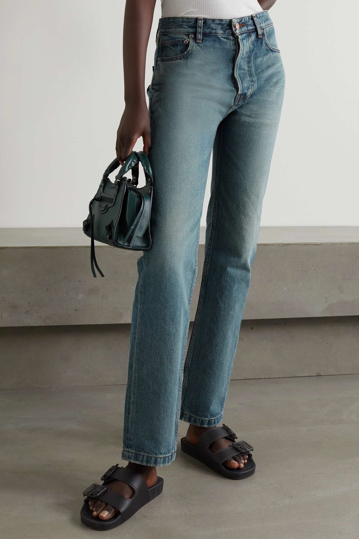 Mid-rise straight-leg jeans - 3