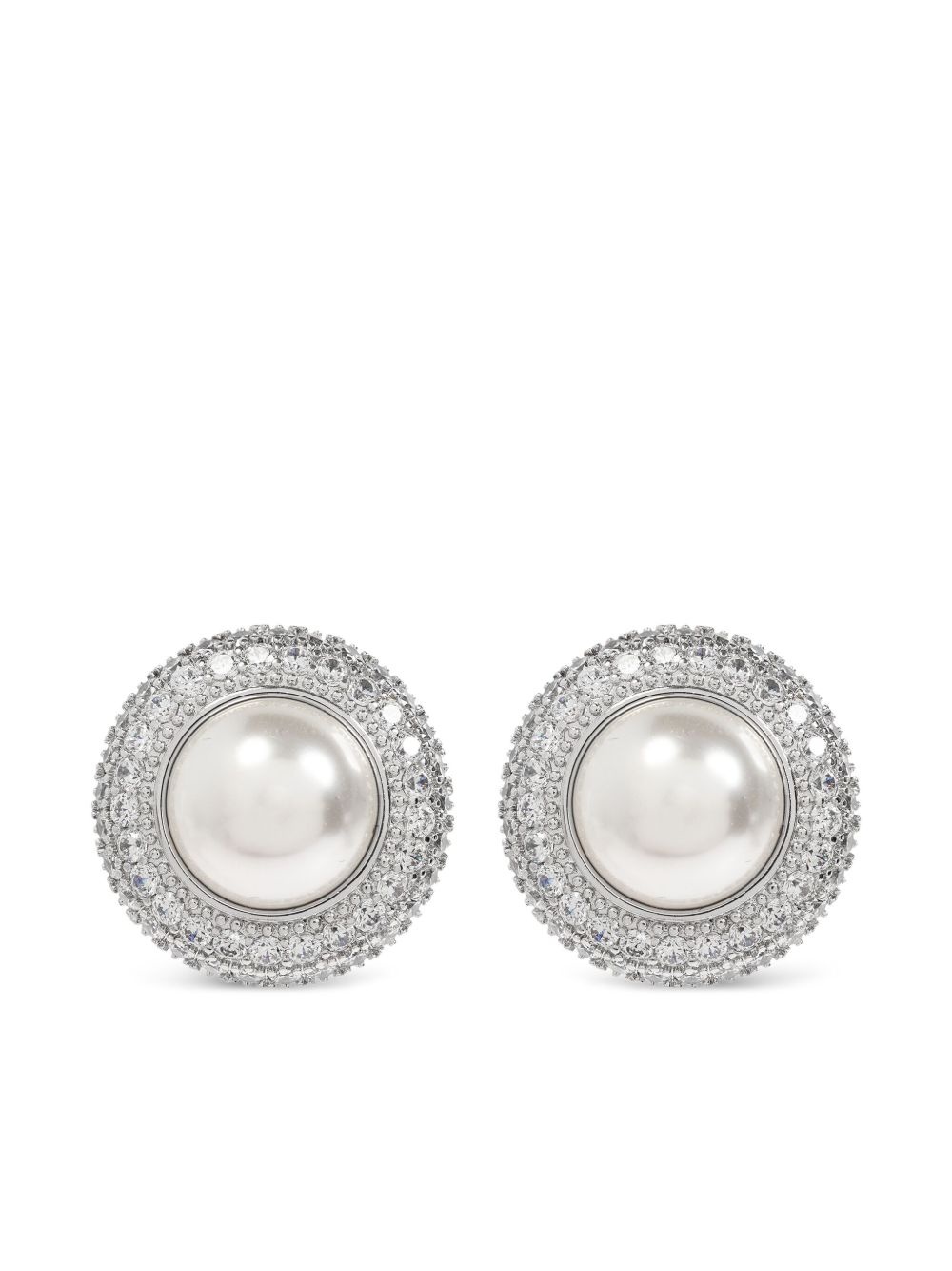 crystal-embellished stud earrings - 1