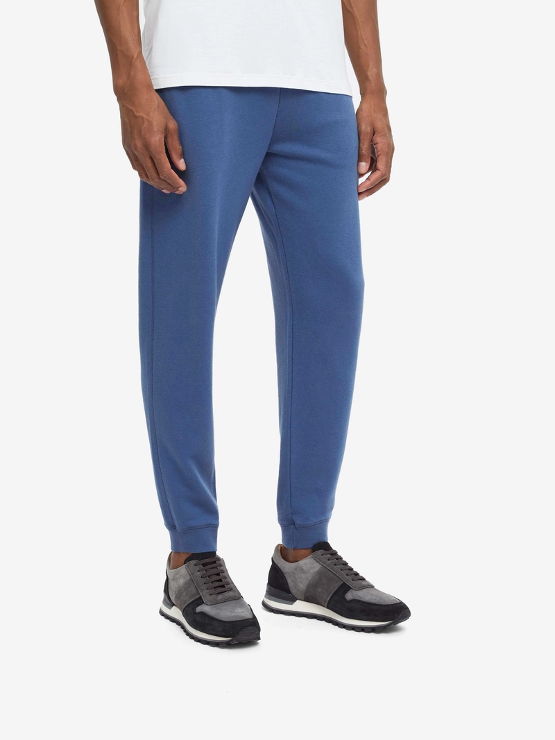 Men's Sweatpants Quinn Cotton Modal Storm Blue - 5