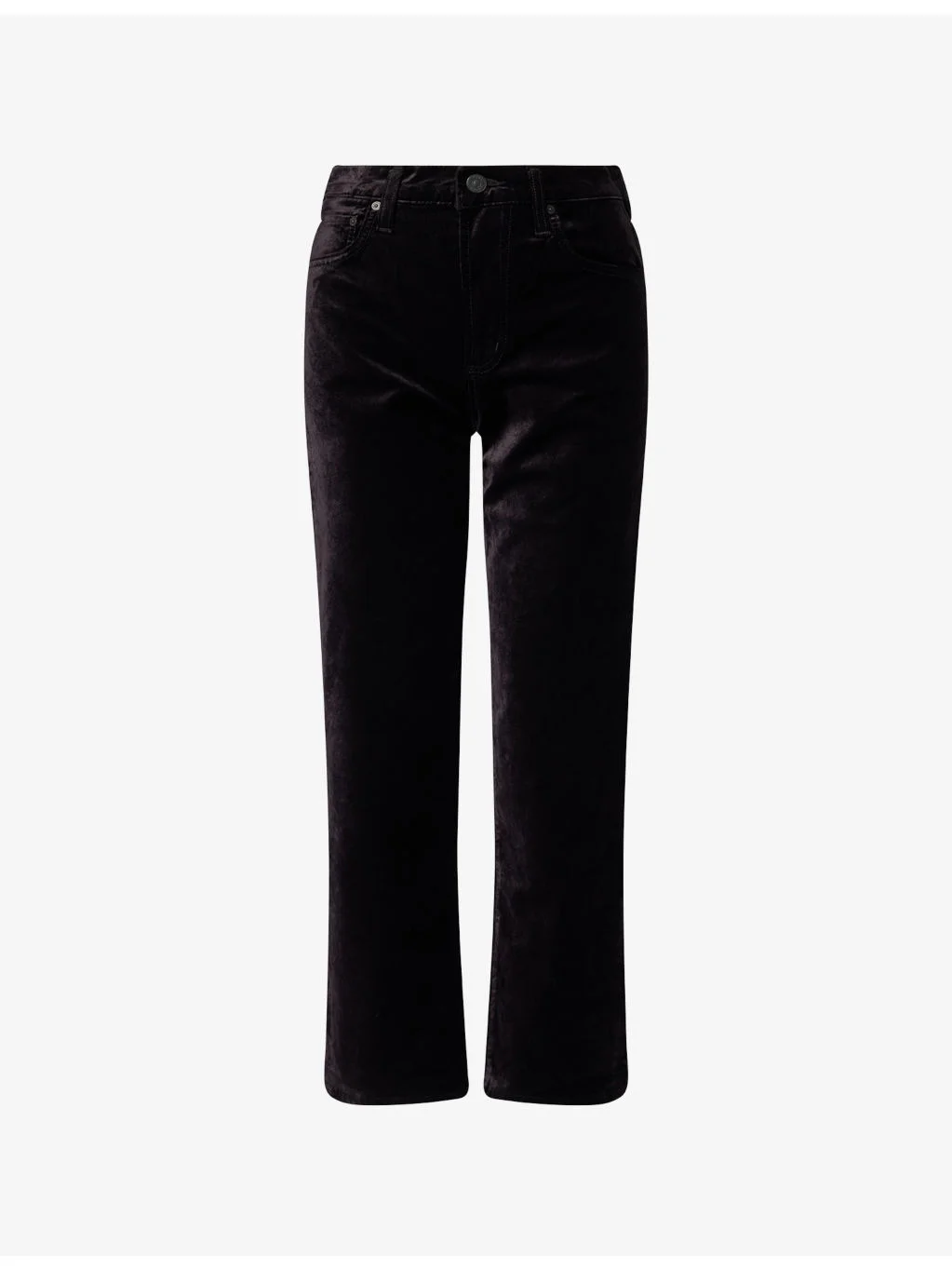 Delfina Straight-Leg Velvet Jeans - 1