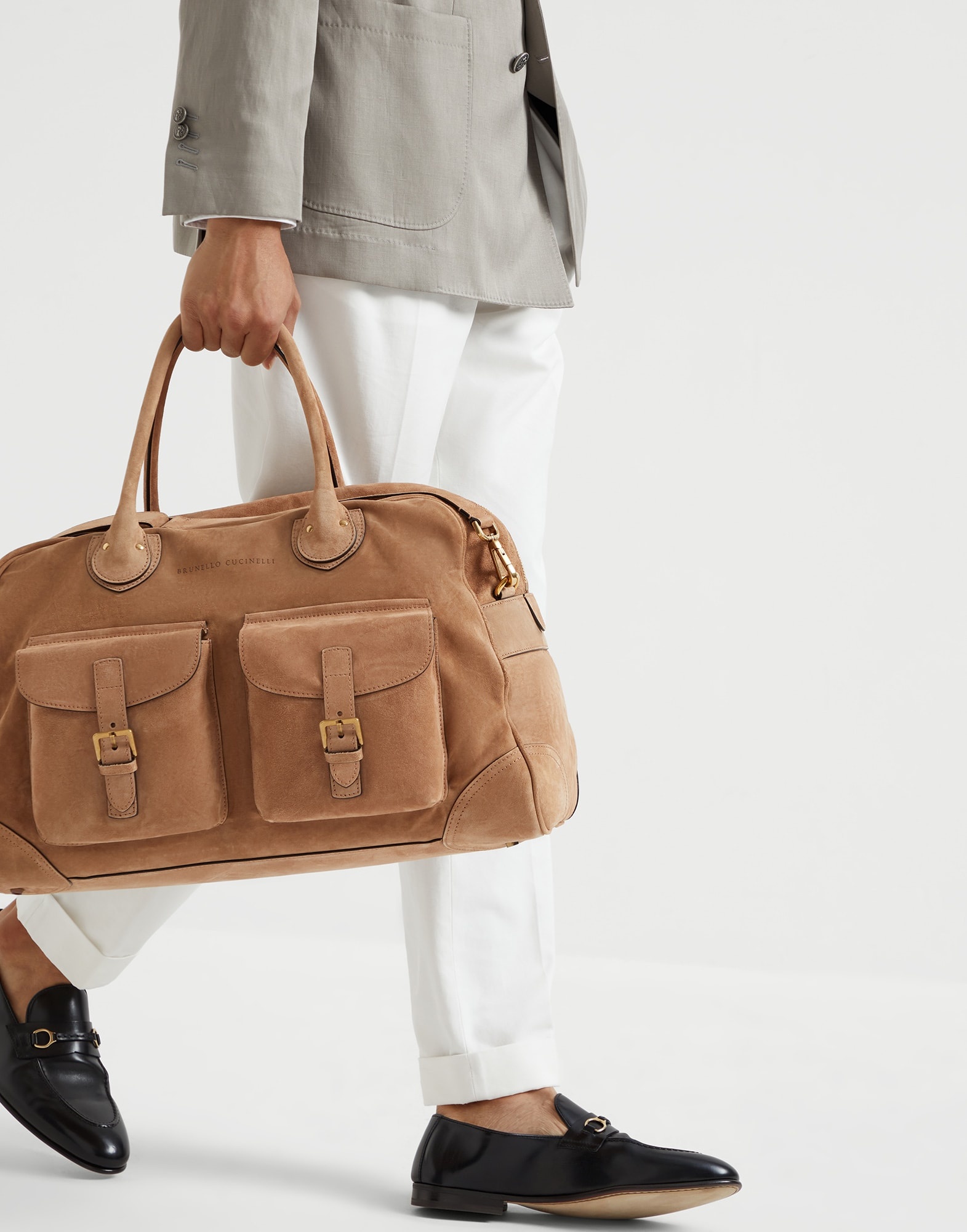Reversed calfskin weekender bag - 4