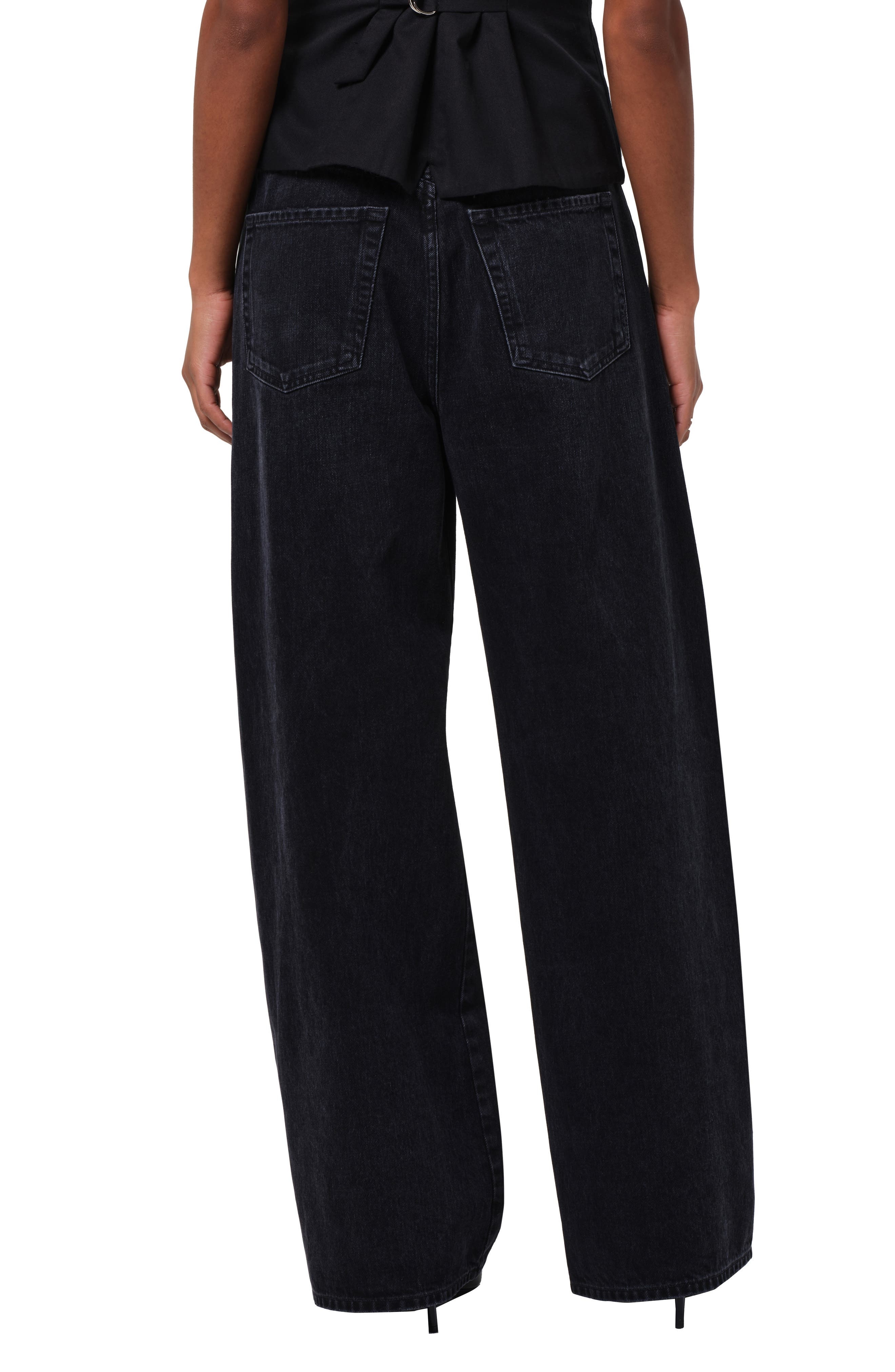 Citizens of Humanity Brynn Drawstring High Waist Wide Leg Jeans in Midnight Sky (Black) at Nordstrom - 2