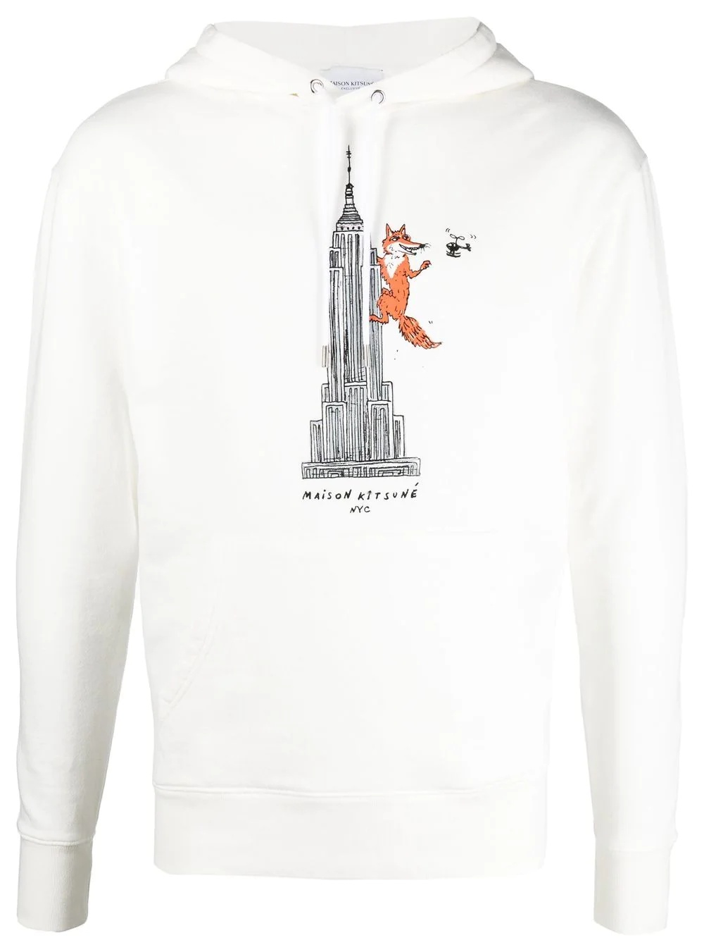 skyscraper-print hoodie - 1