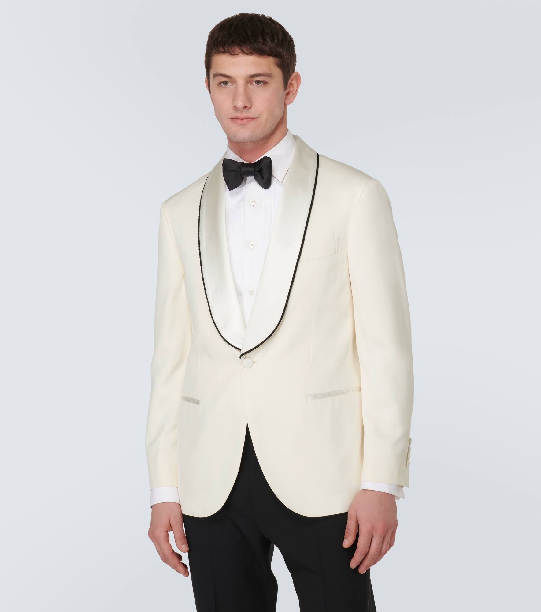 Délavé silk twill tuxedo jacket - 3