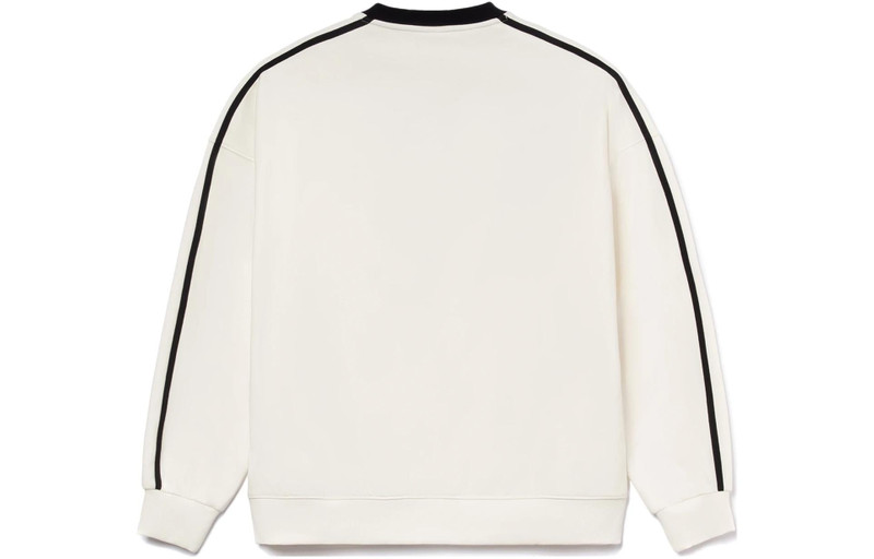 Li-Ning Li-Ning Striped Graphic Sweatshirt 'Creamy White Black' AWDT581-7 outlook