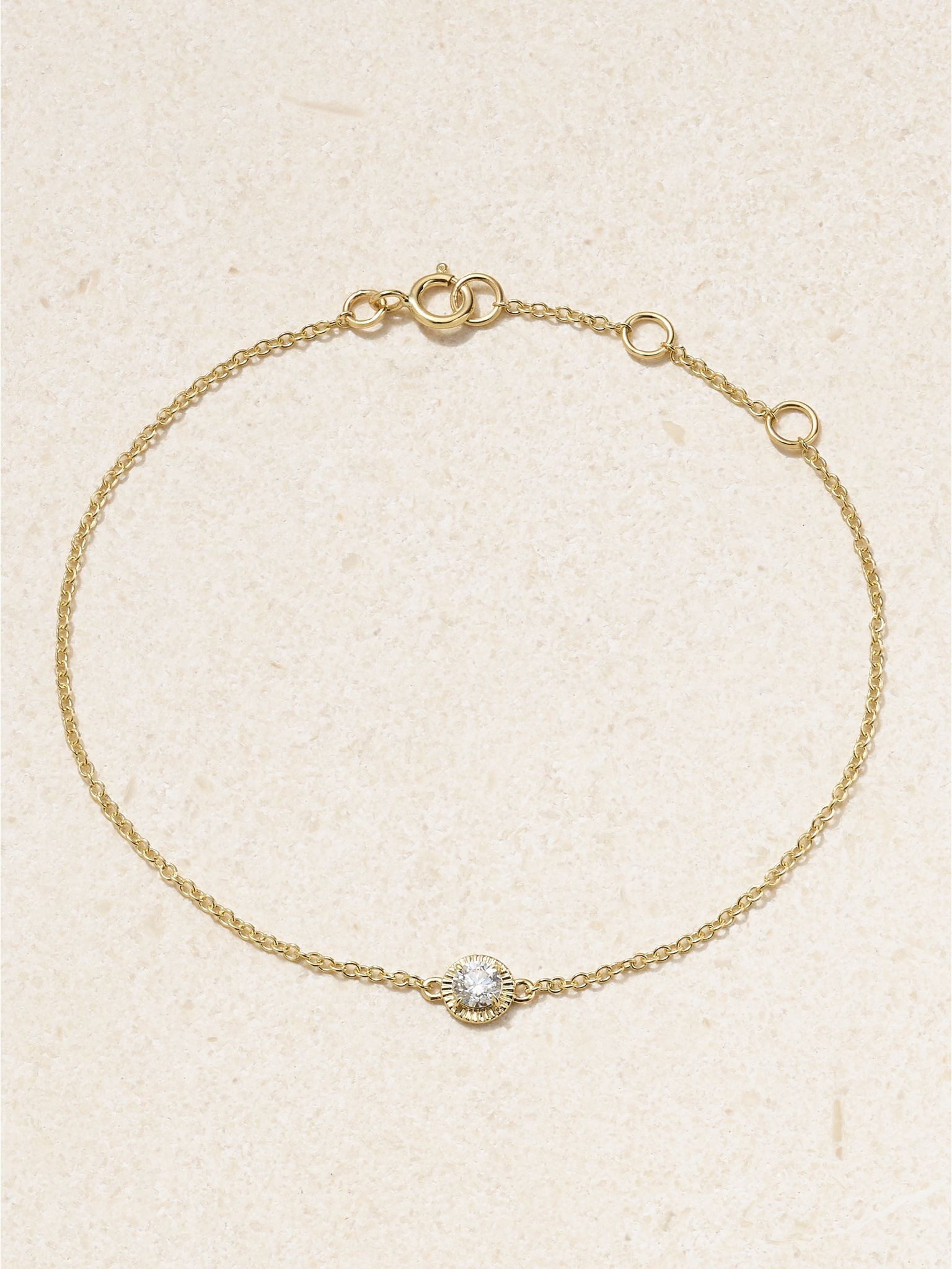 The Donna 14-karat gold diamond bracelet Gold - 1
