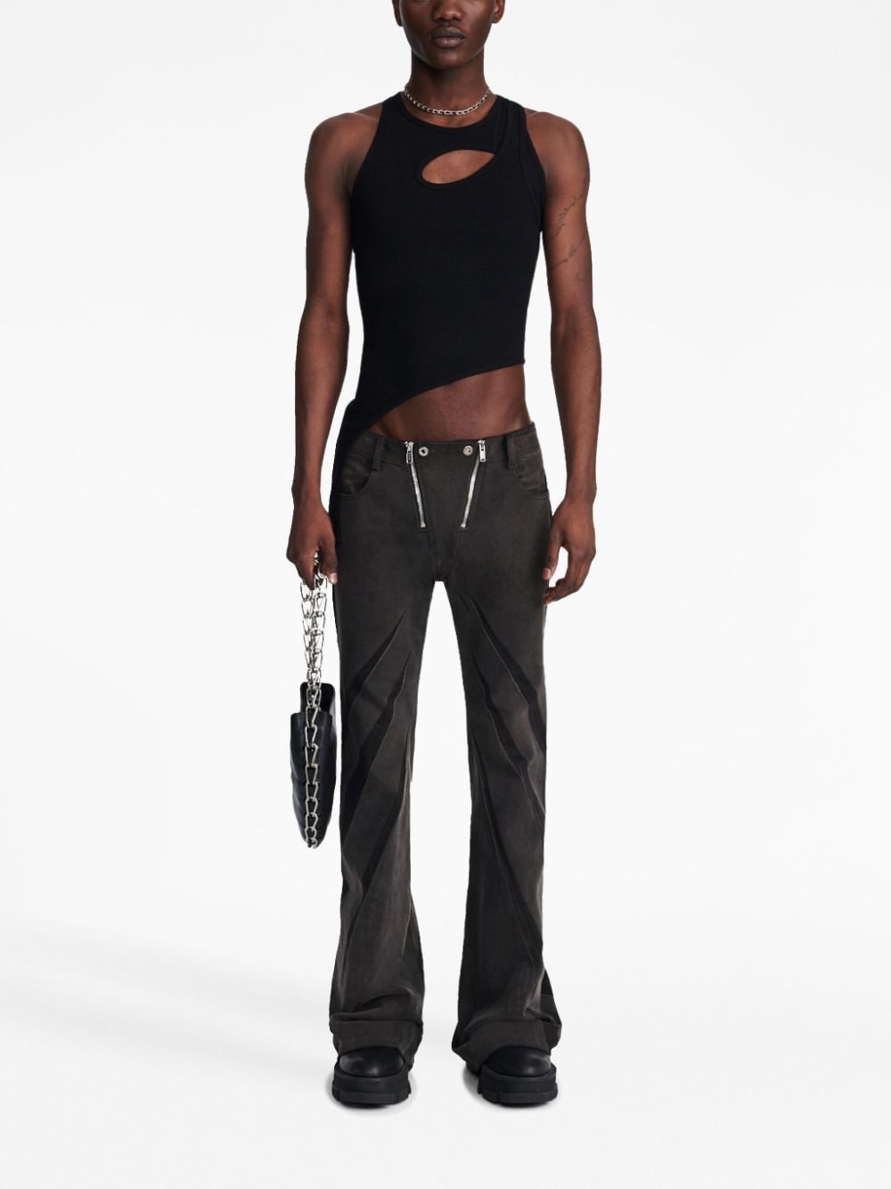 Darted flared jeans - 2