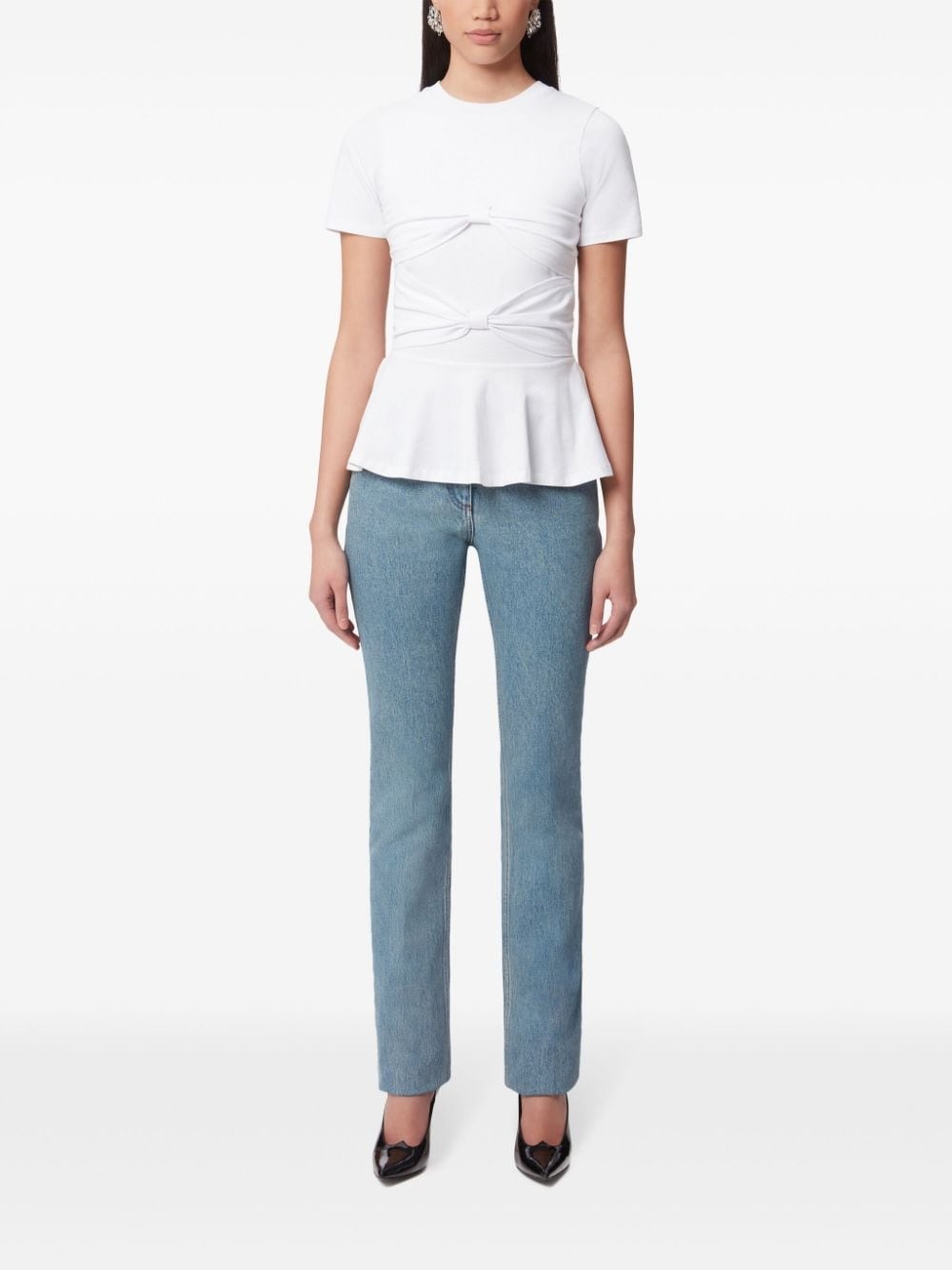 bow detailed t-shirt - 2