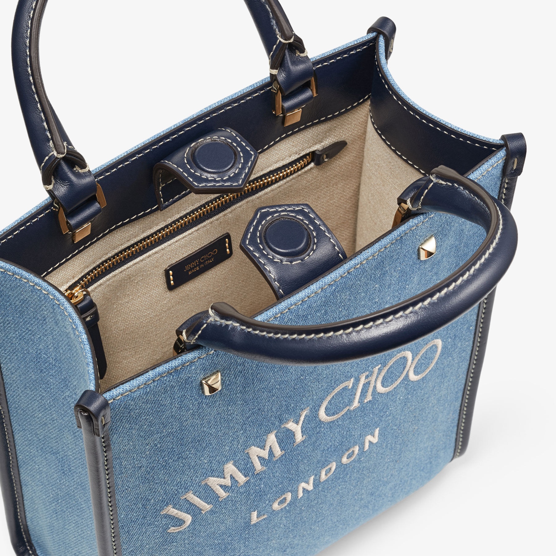 Varenne Tote N/s
Washed Denim Logo Tote Bag with Embroidered Logo - 4