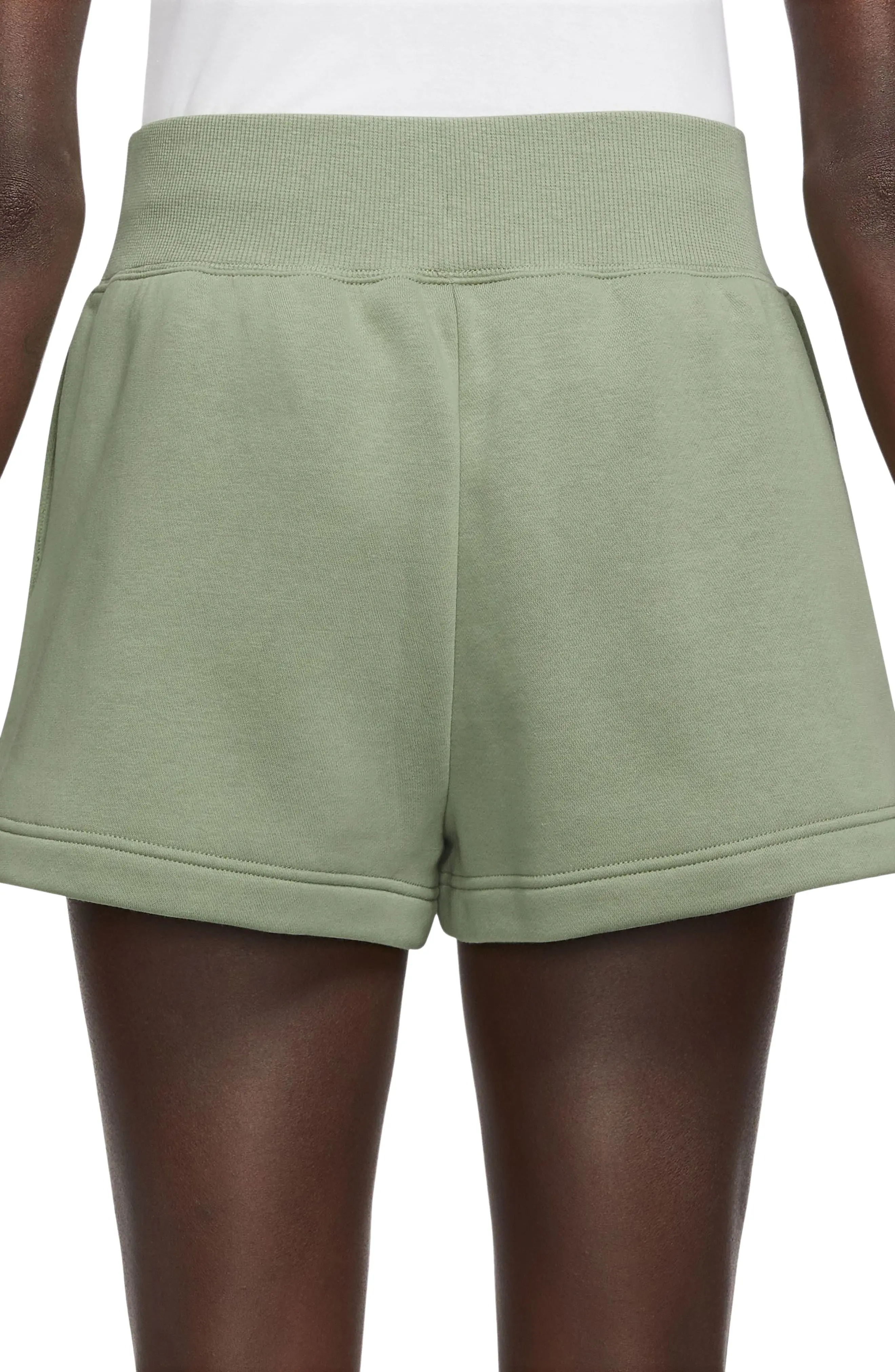 Phoenix Fleece Knit Shorts in Oil Green/Black - 2